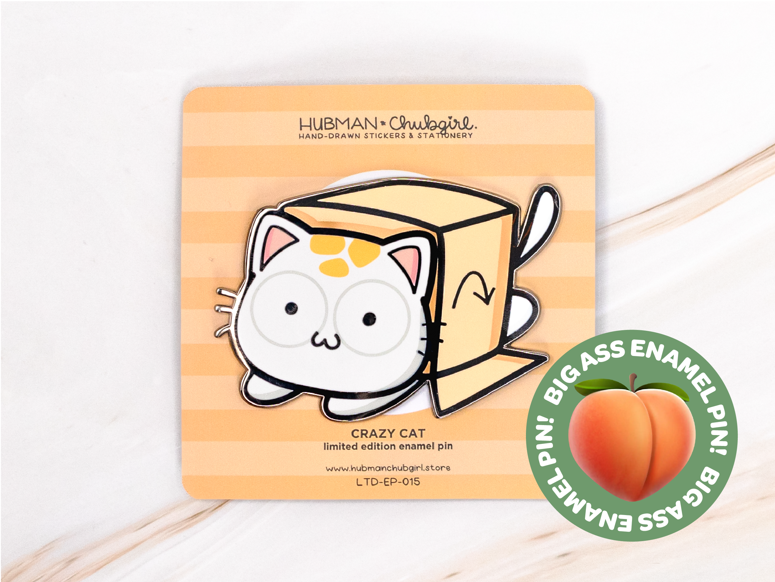 Big 🍑 Crazy Cat Pin