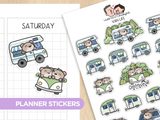 Happy Camping Sticker Set