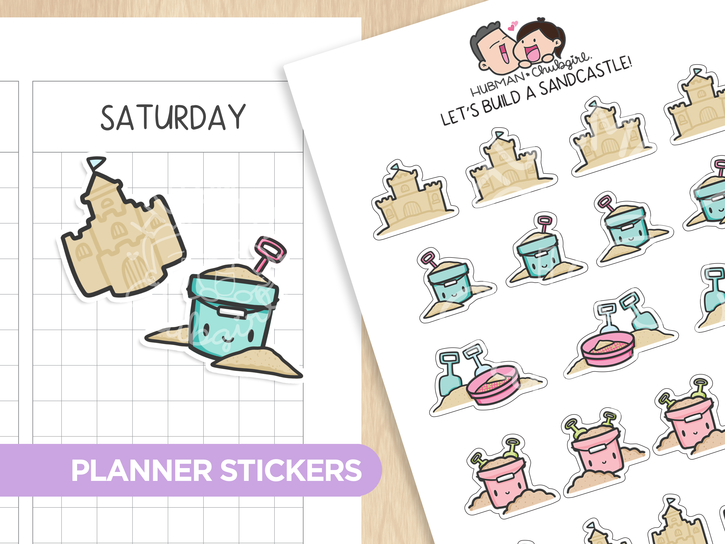 Beach Time Sticker Set