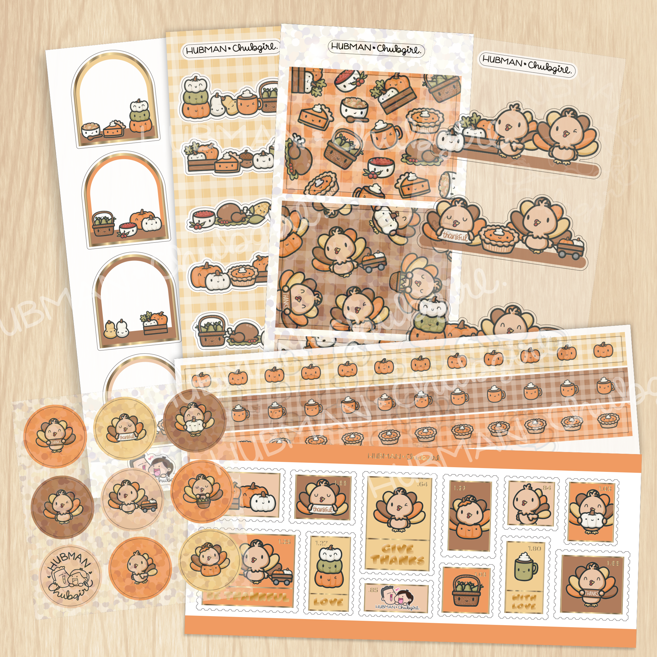 Thankful Turkey Variety Sticker Pack