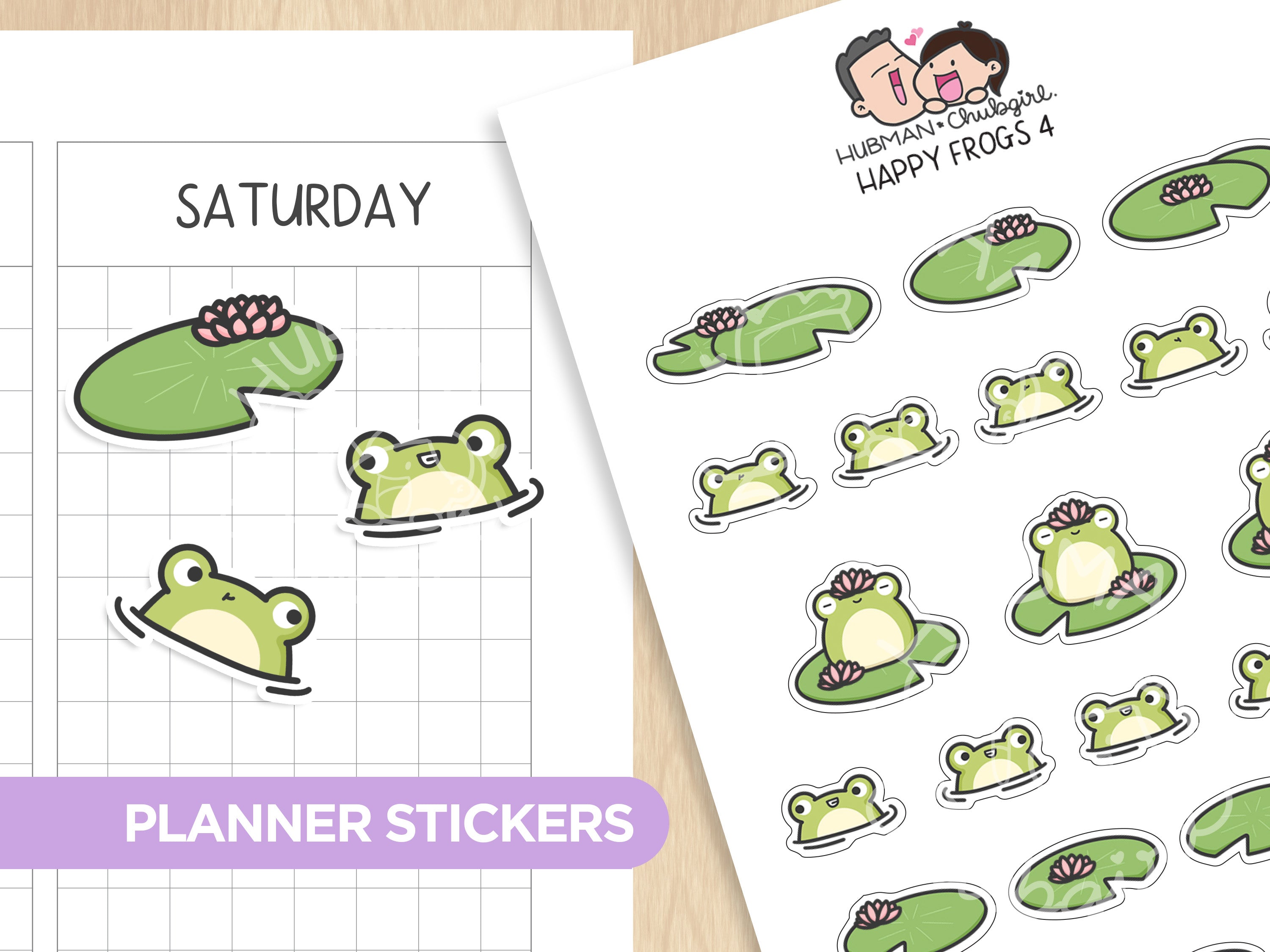 Ponds and Froggies Sticker Set