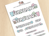Sweets Town Monthly Text Add-on - February