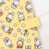 Vegan Leather Binder/Planner - Cute Bunnies