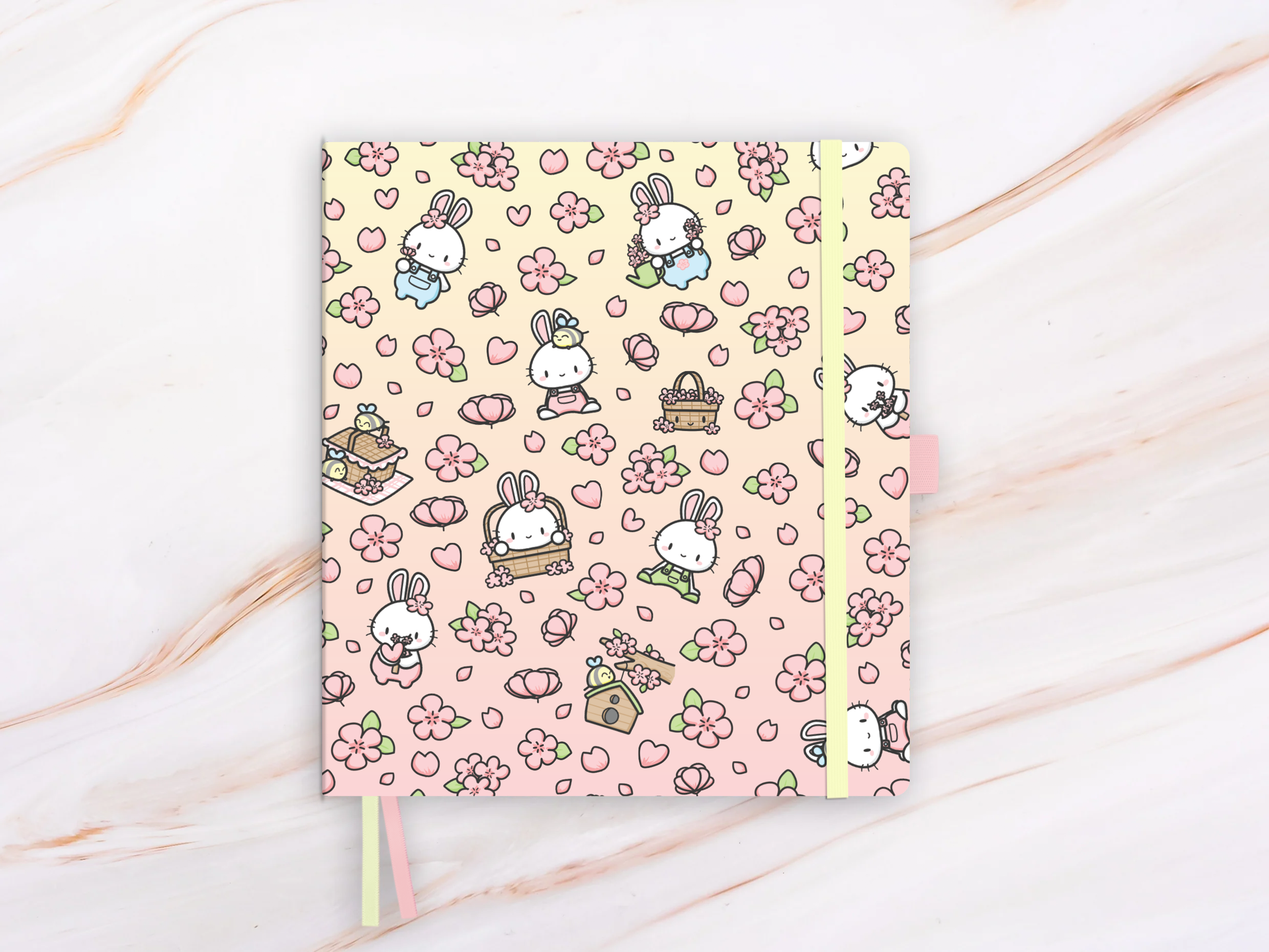 (Pre-Order) Blossom Bunnies - A5 wide yearly planner