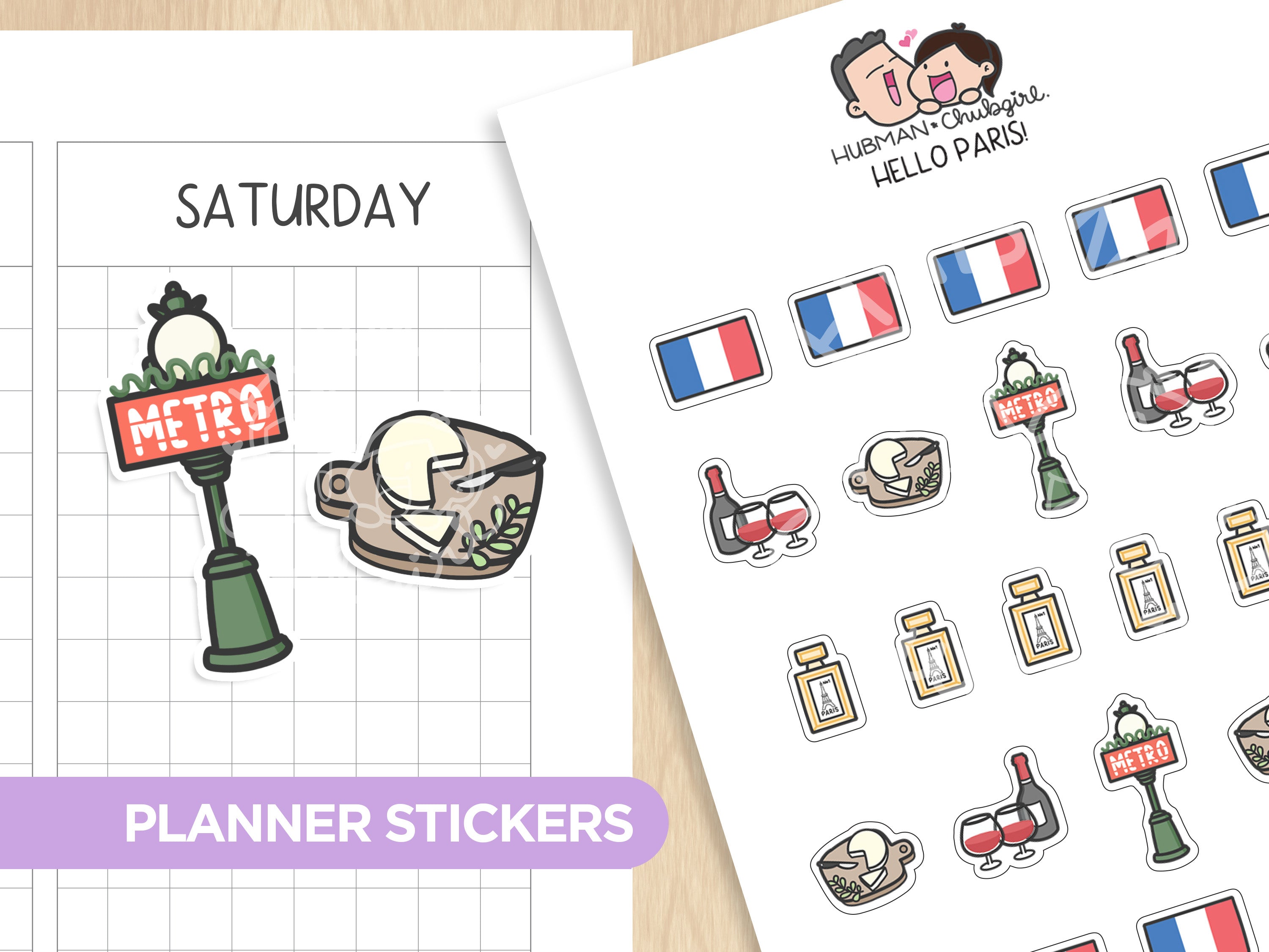 Hello Paris Planner Stickers