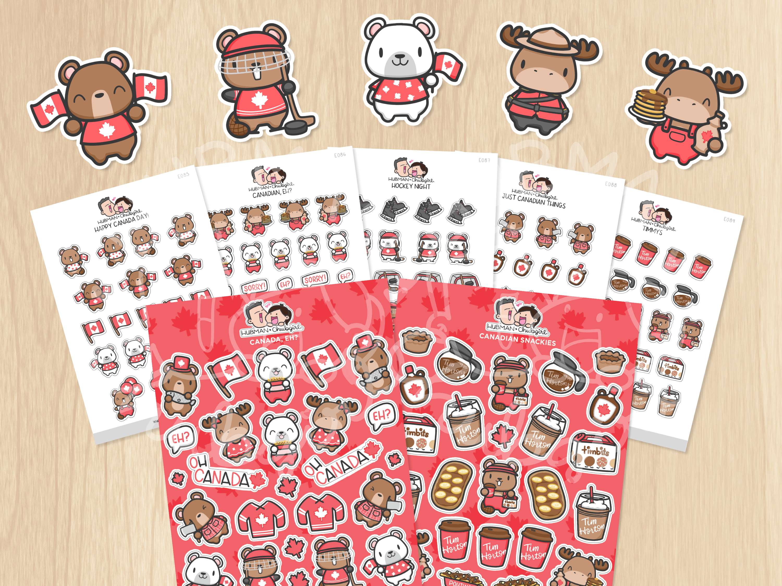 Canada Day Sticker Set