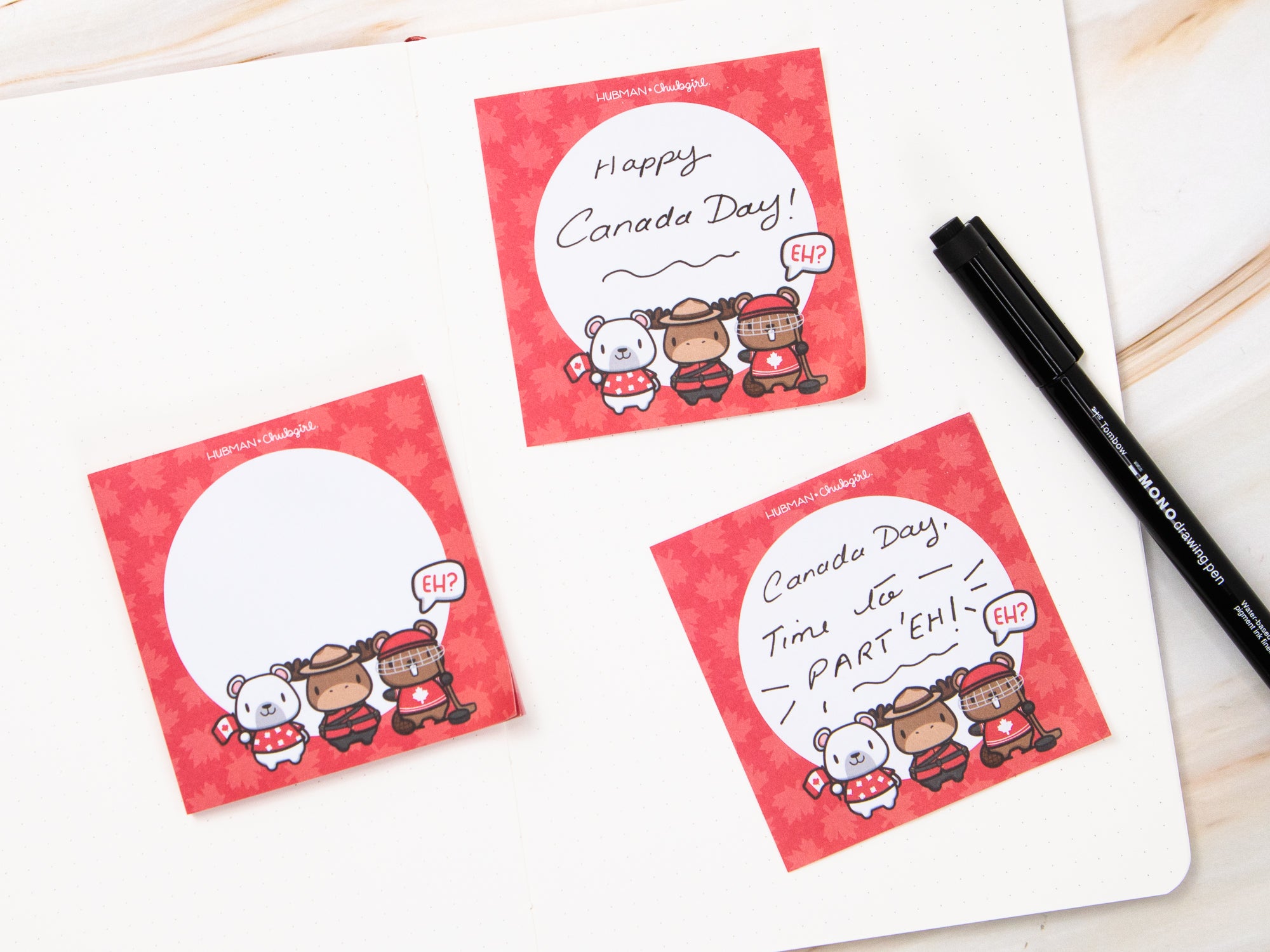 Canada Day Sticky Note Pad