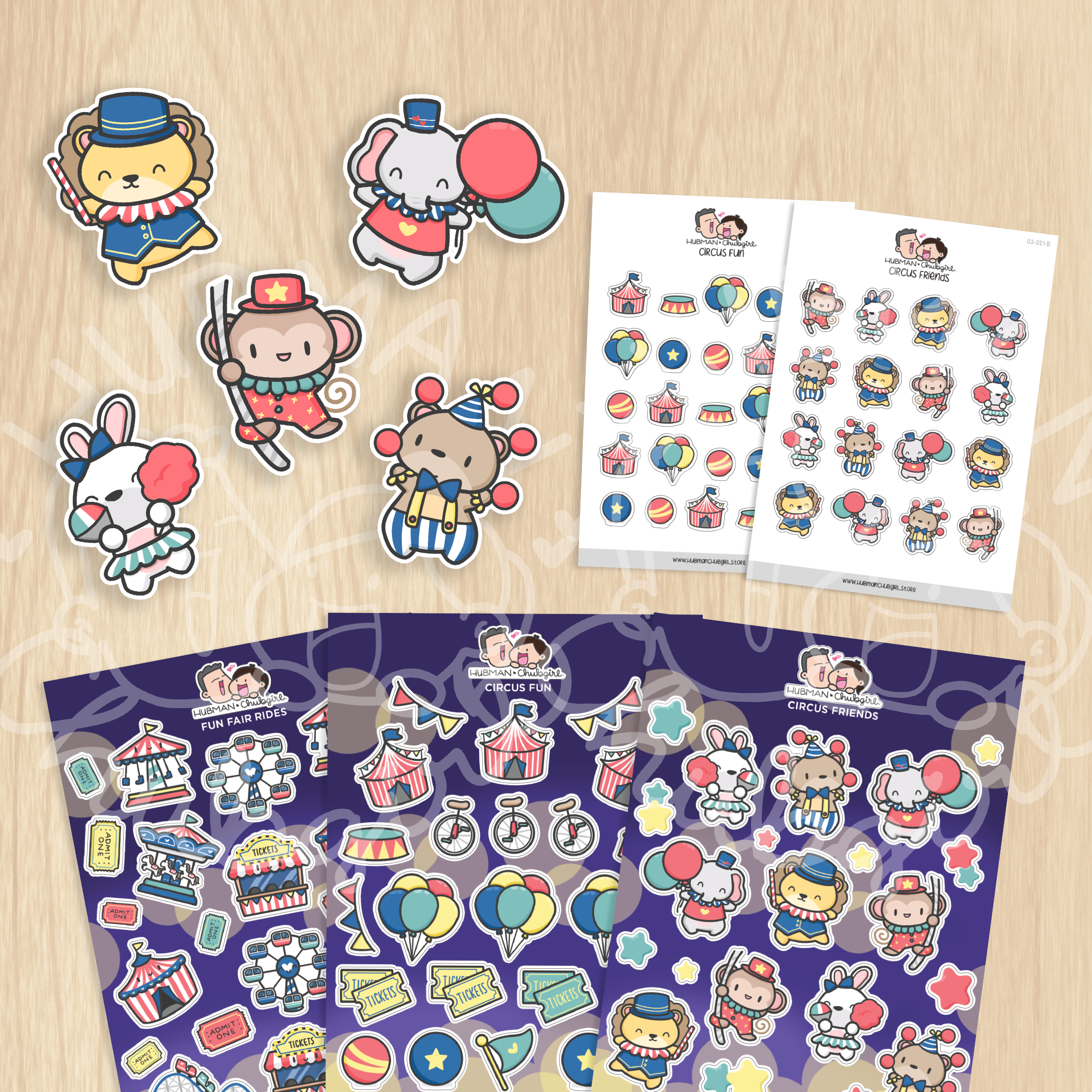 Circus Friends Sticker Set