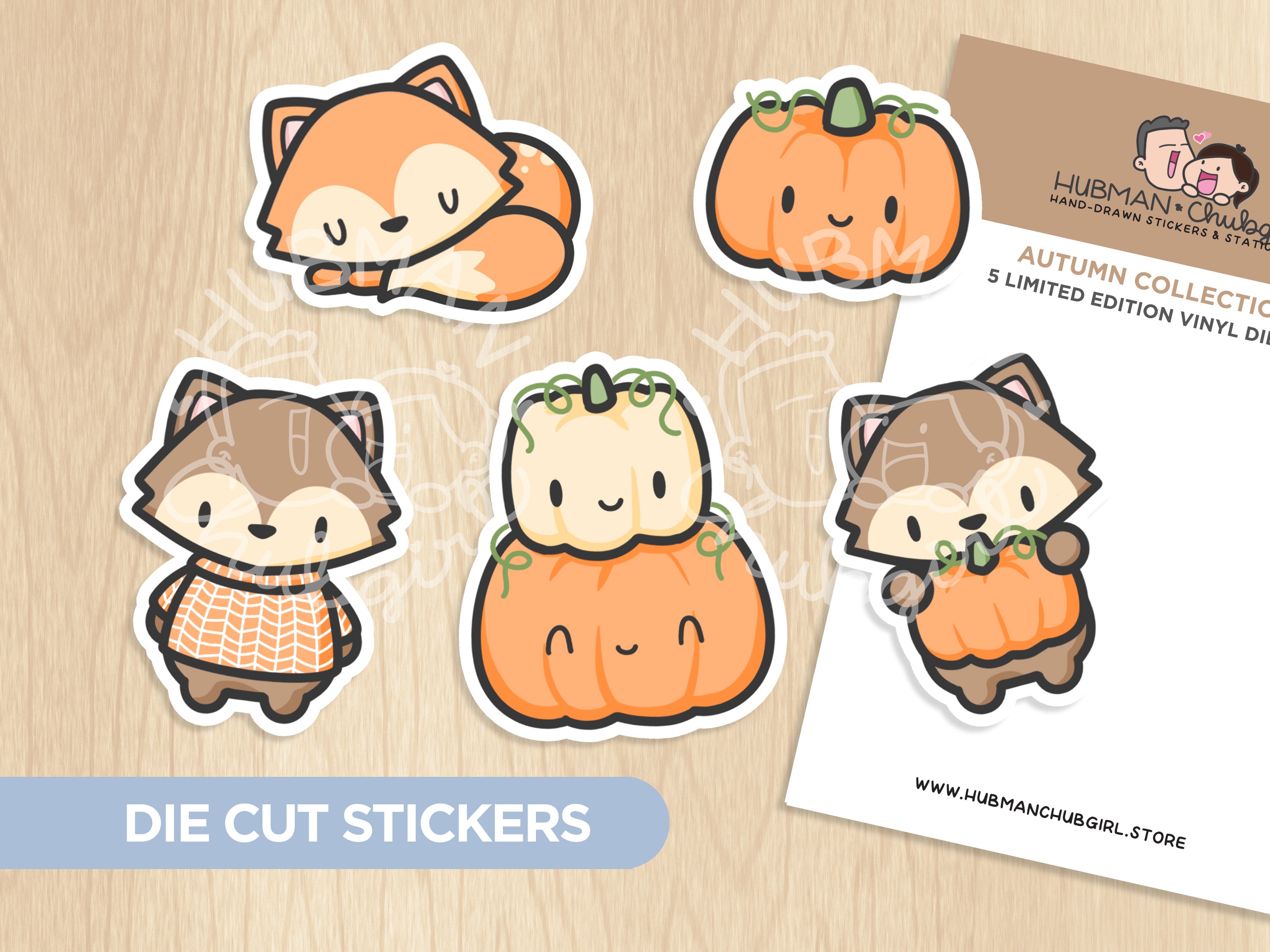 Autumn Foxes Sticker Set