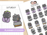 Spooky Kitties Planner Stickers