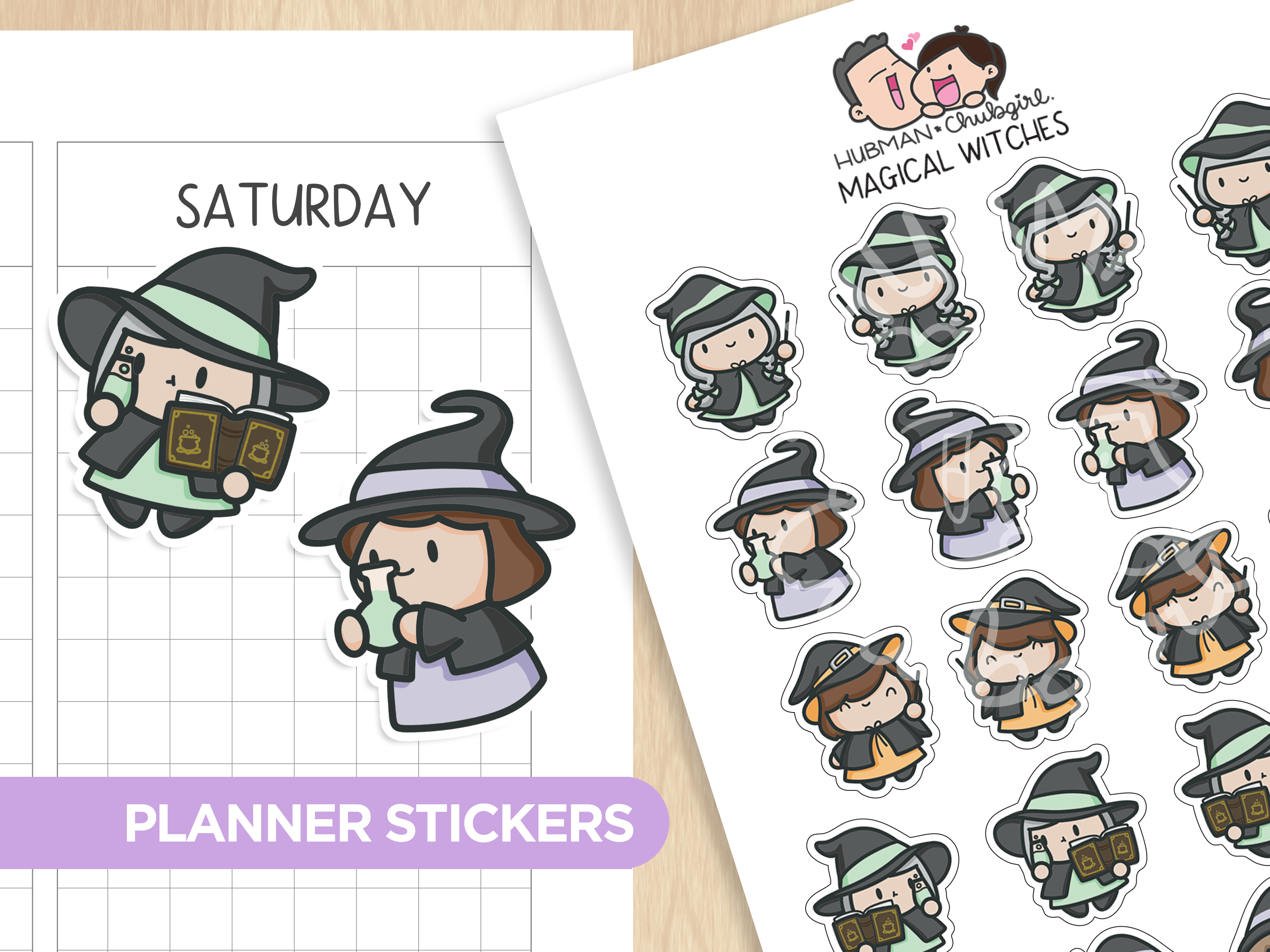 Magical Witches Planner Stickers