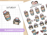 Independence Day BBQ Planner Stickers
