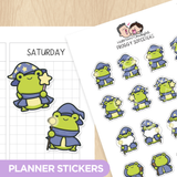 Froggy Sorcerers Planner Stickers