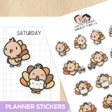 Harvest Turkeys Planner Stickers