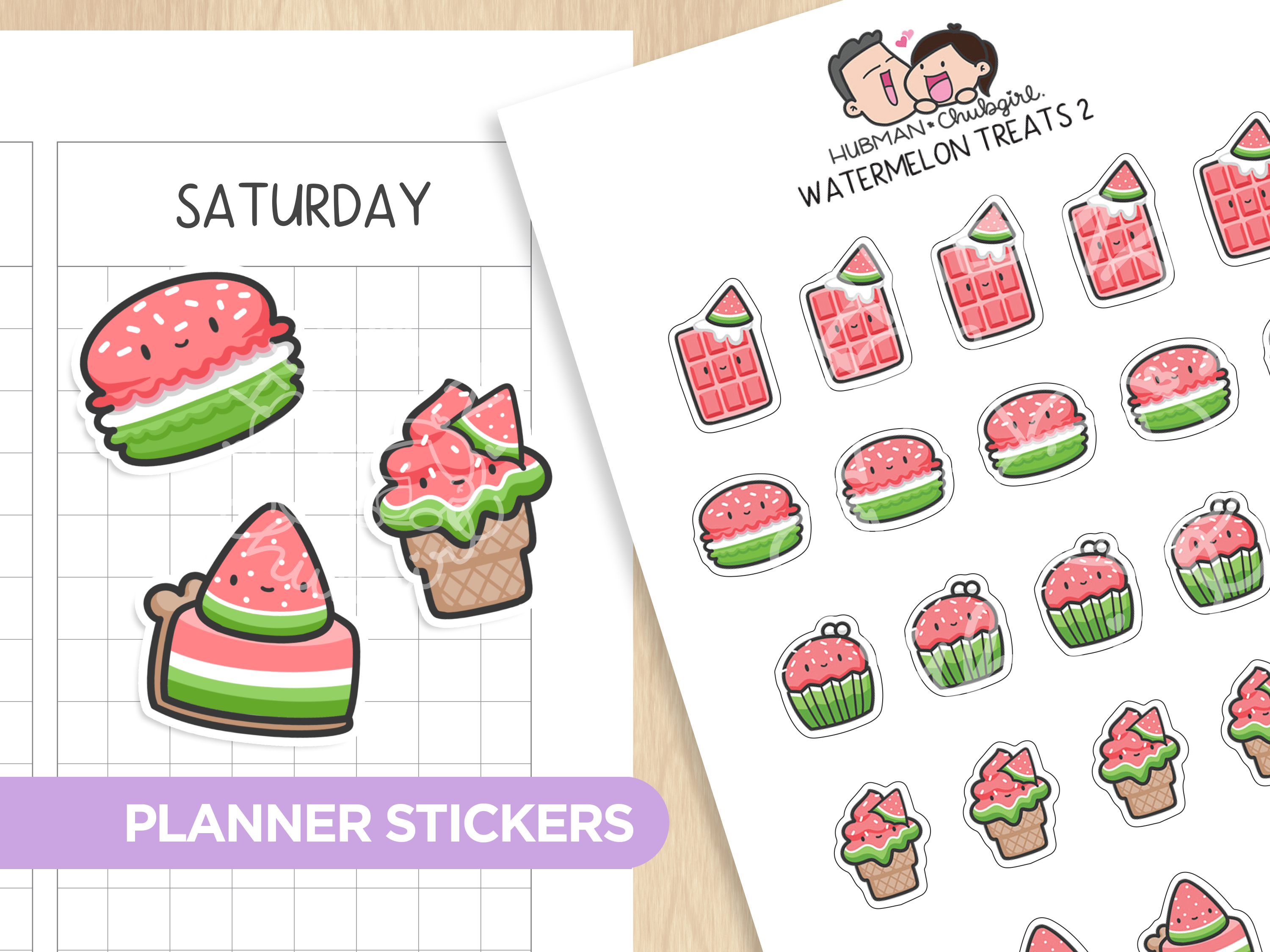 Watermelon Treats 2 Planner Stickers