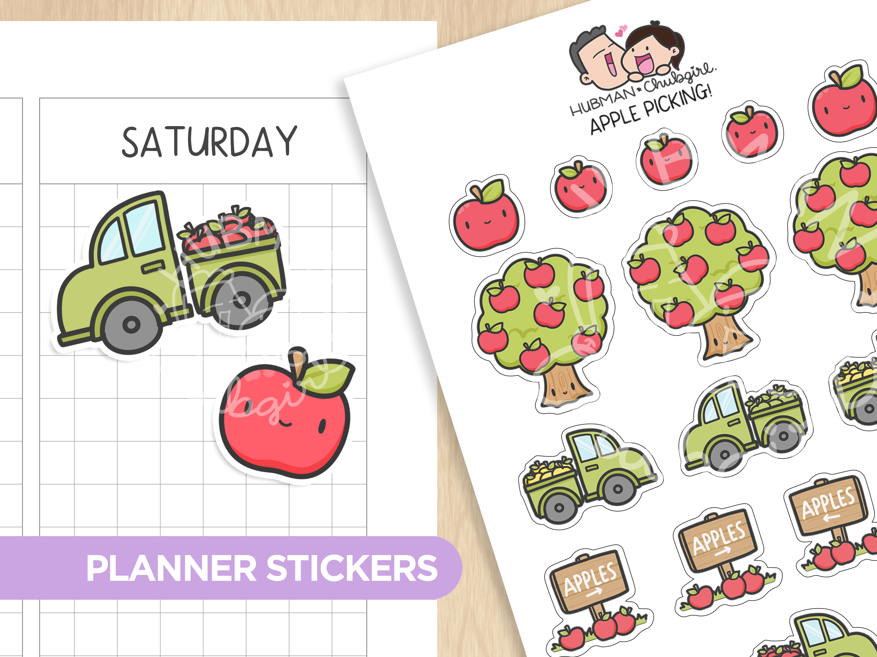 Apple Picking Planner Stickers