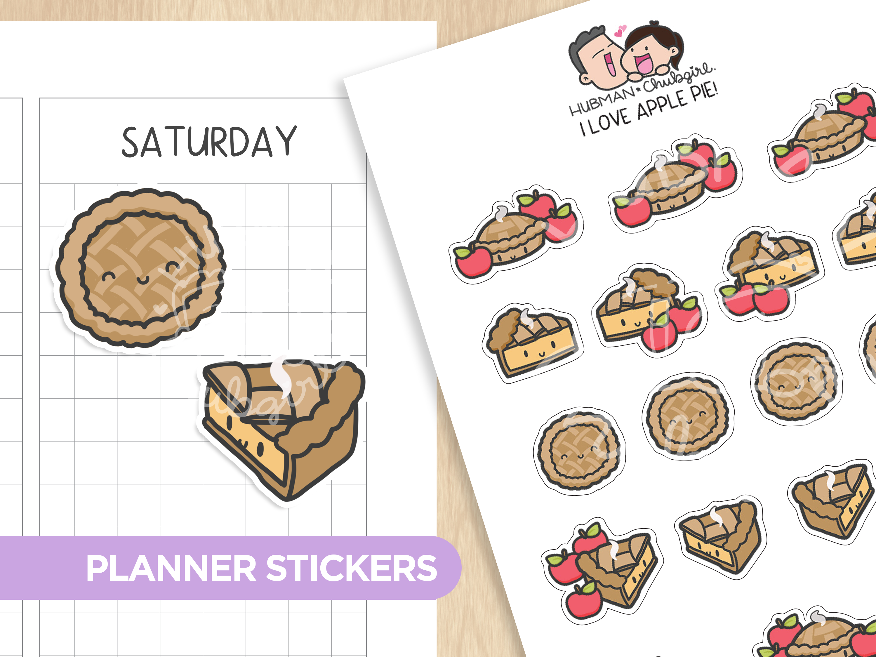 I Love Apple Pie! Planner Stickers