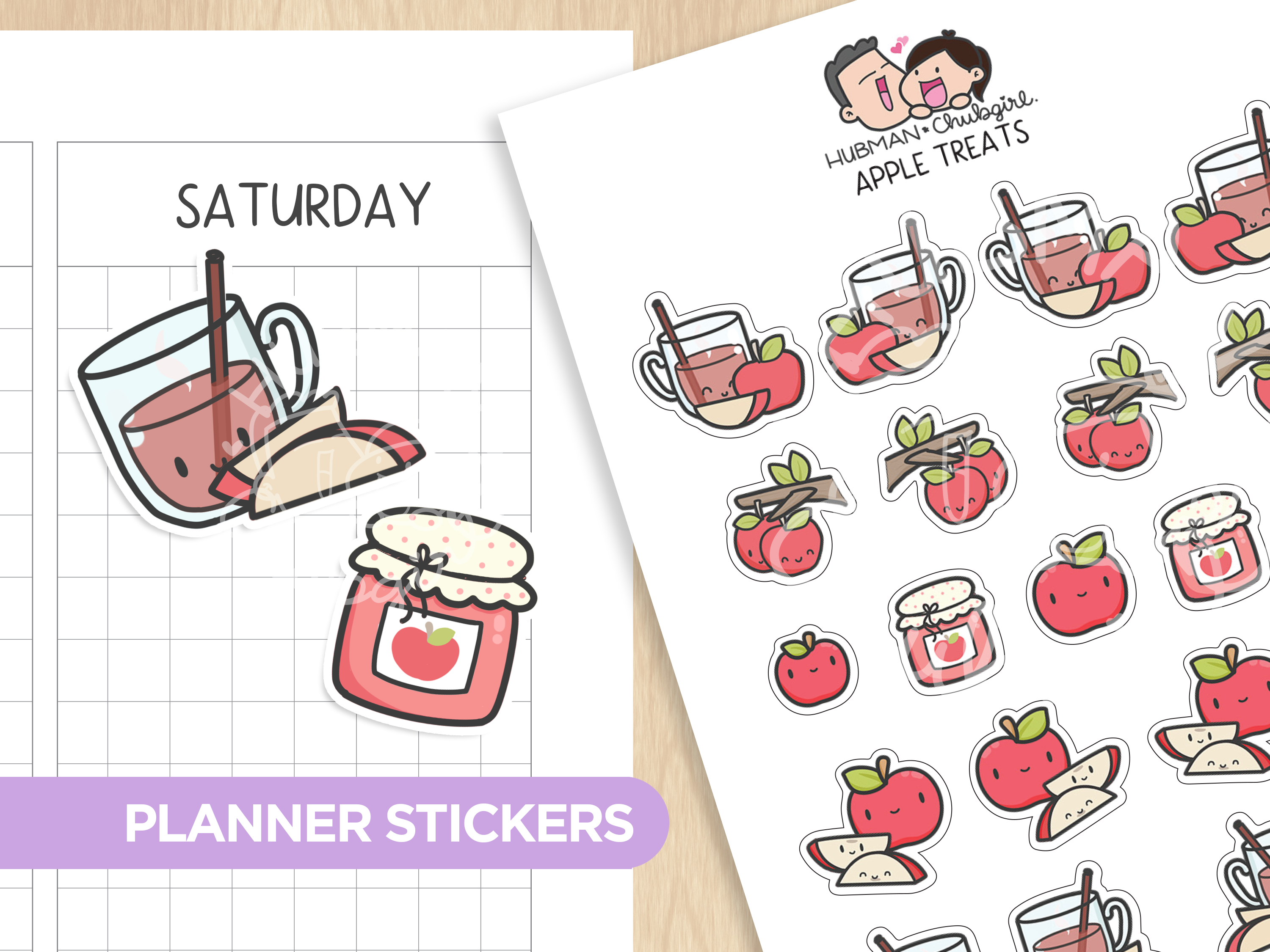 Apple Treats Planner Stickers