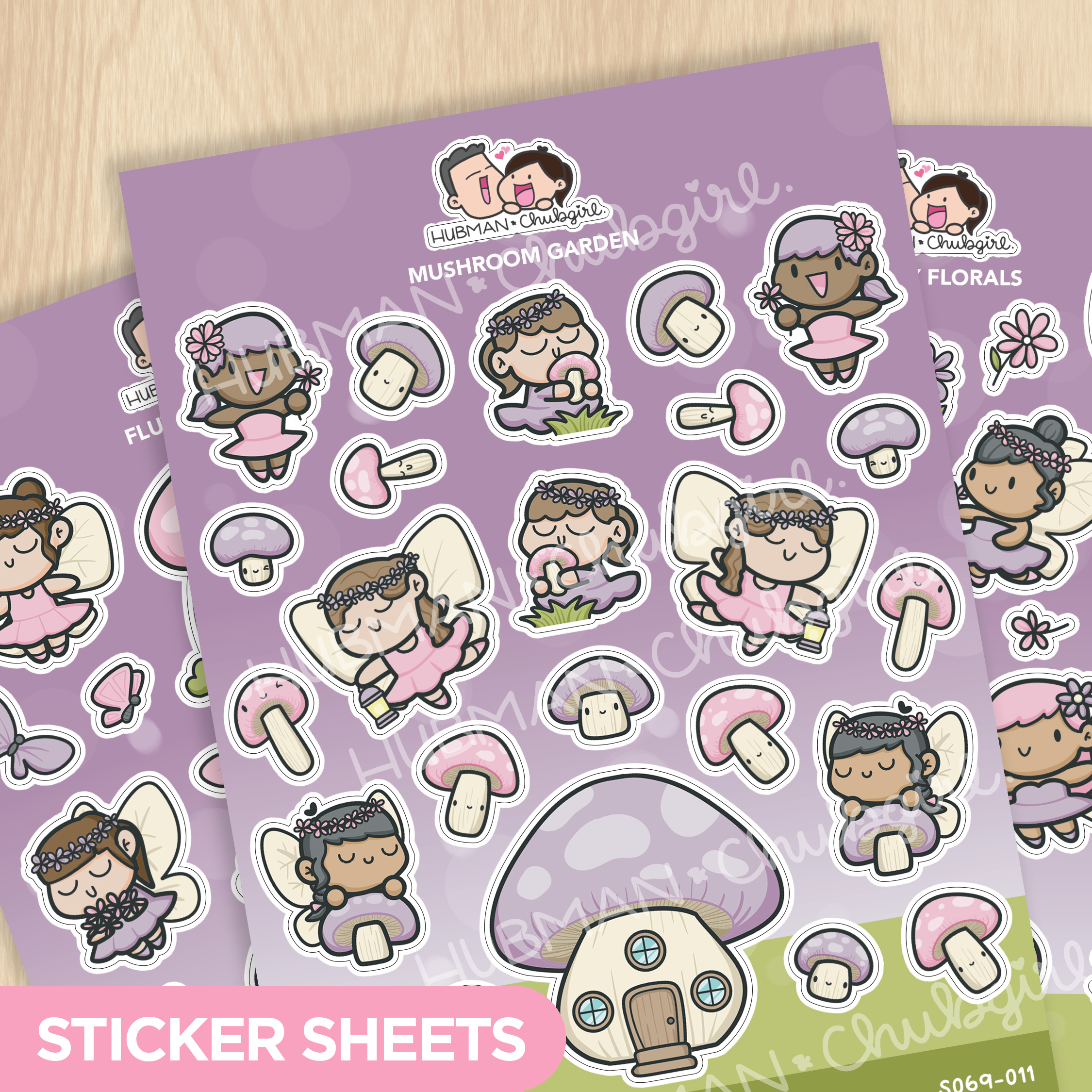 Fairy Garden Sticker Sheets (Set of 3)