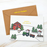 Festive Farm Greeting Cards (Set of 5)