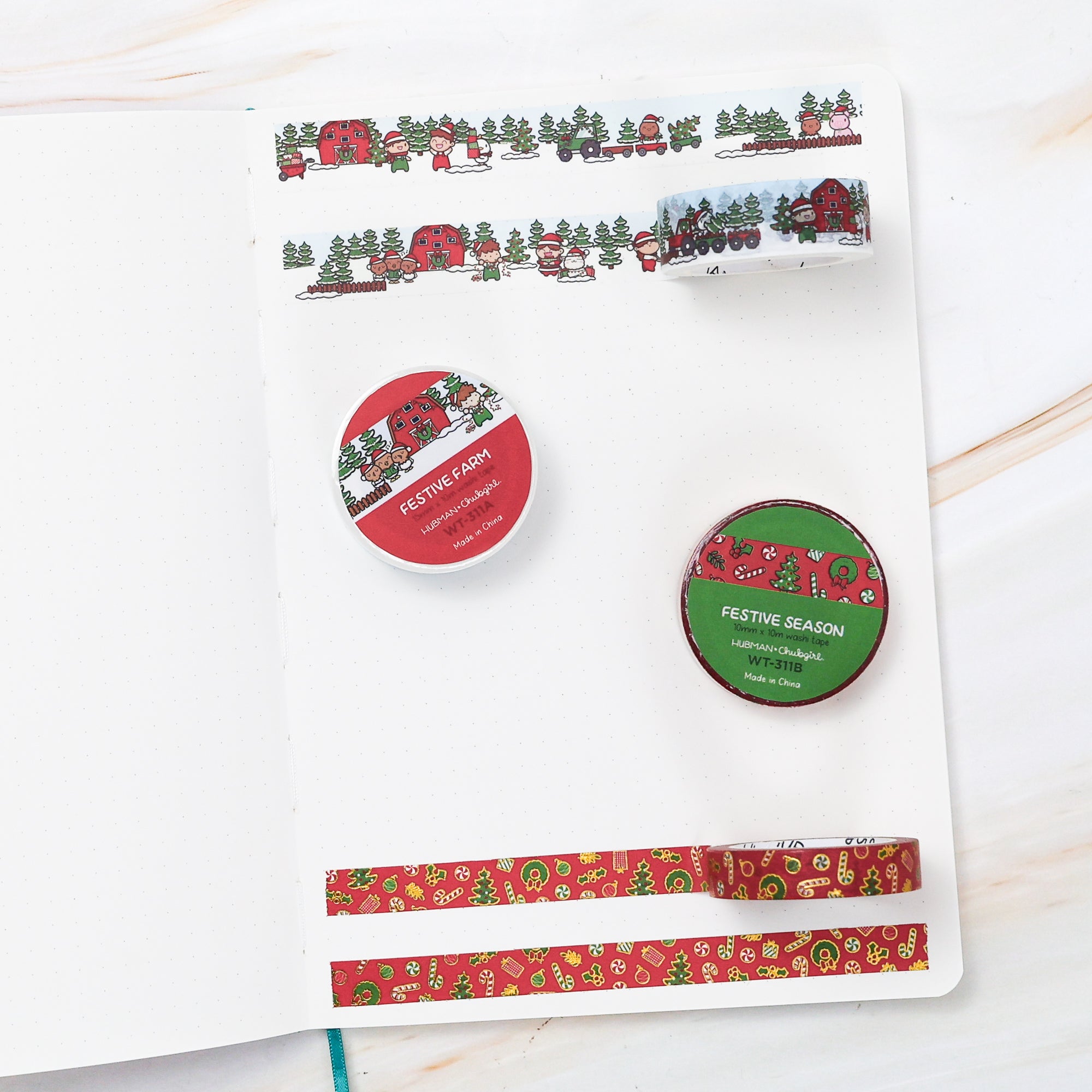 Festive Farm Washi Tapes (Set of 2)