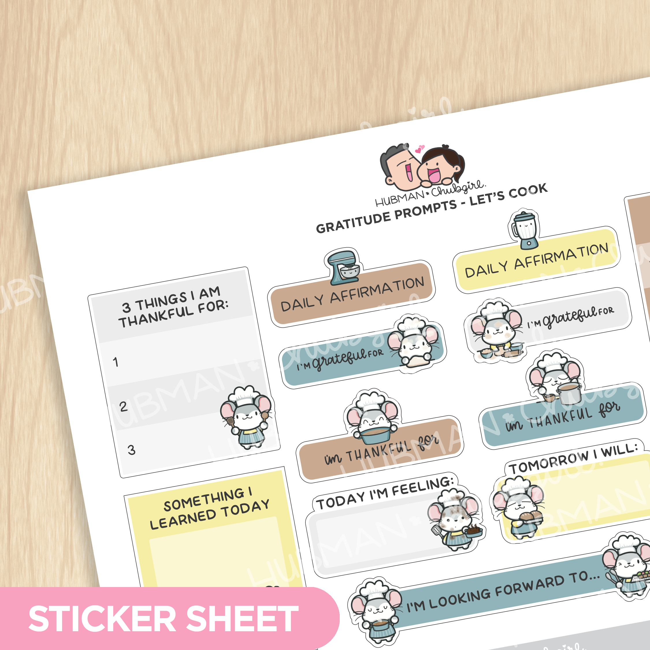 Gratitude Prompts Let's Cook Theme
