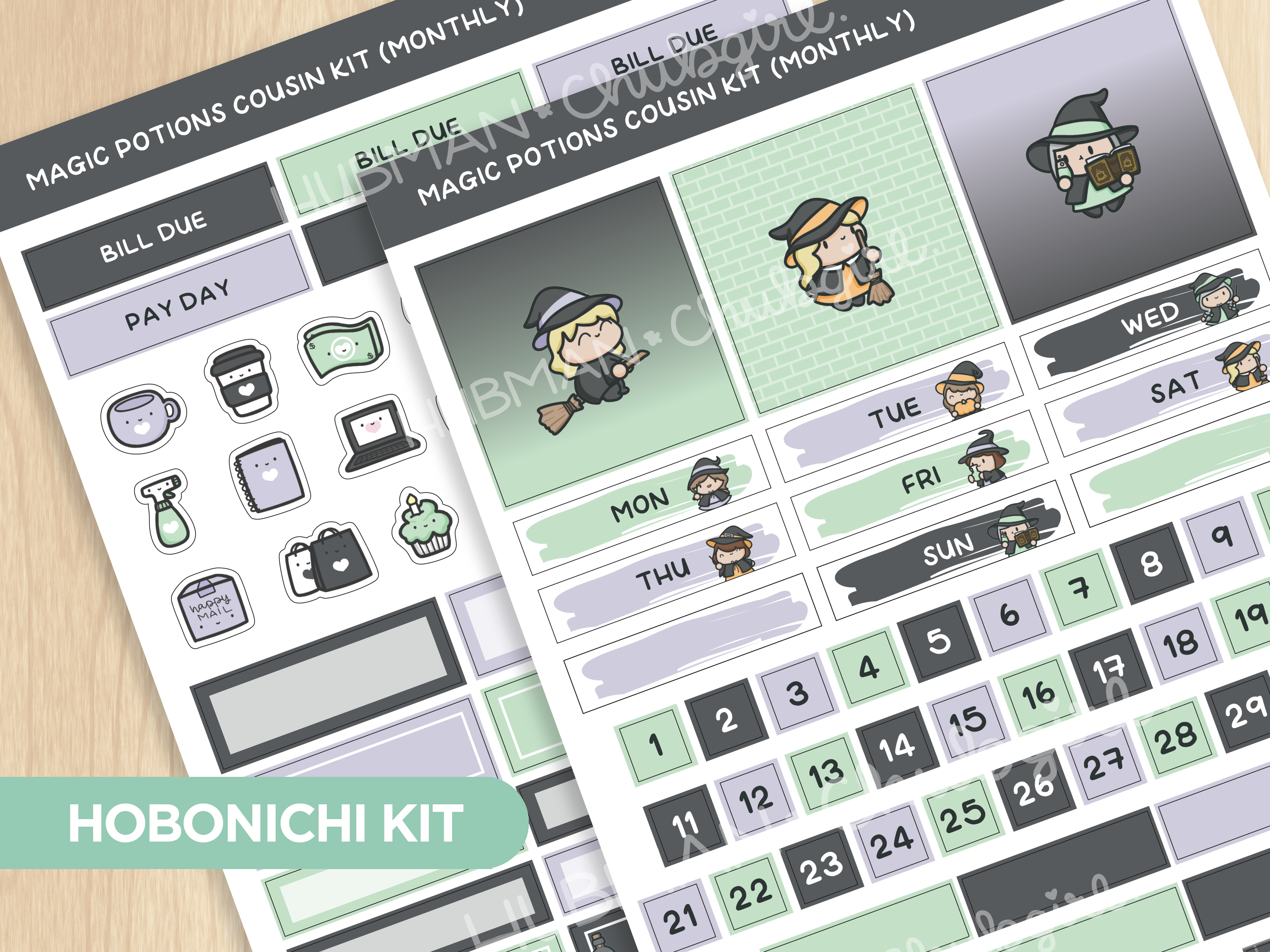 Magic Potions Hobonichi Cousin Monthly Kit (Set of 2)