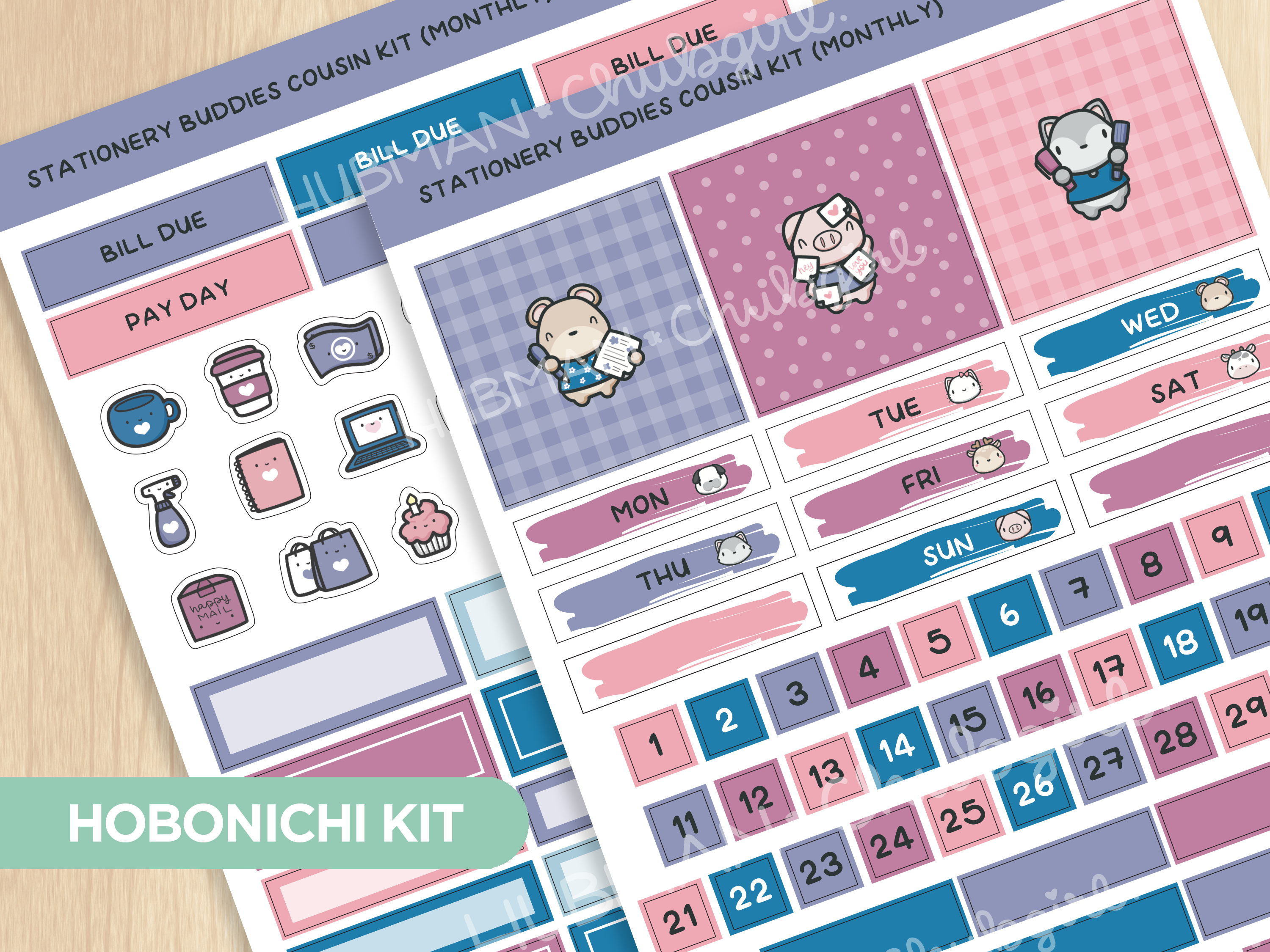 Stationery Buddies Hobonichi Cousin Monthly Kit (Set of 2)
