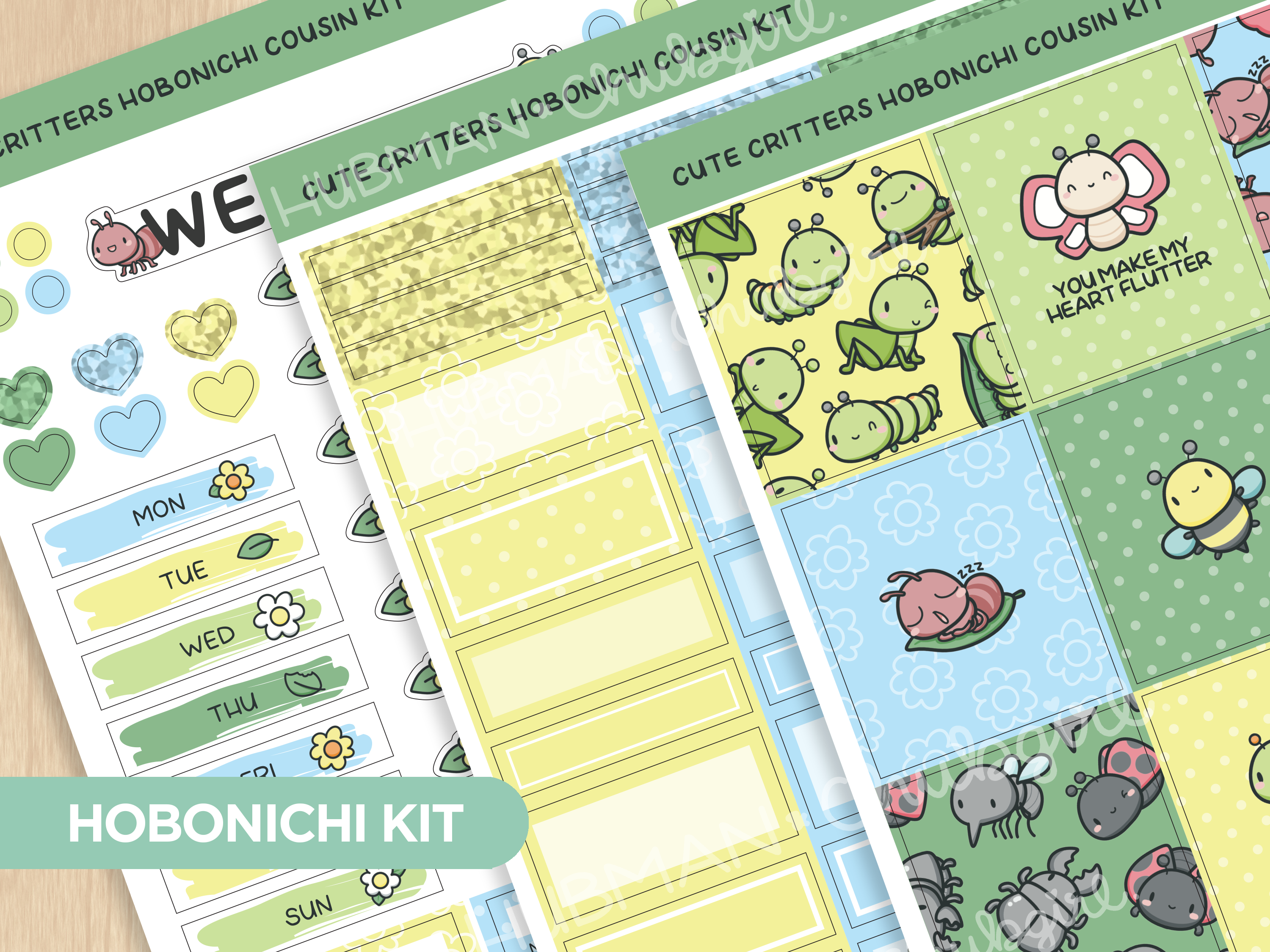 Cute Critters Theme Hobonichi Cousin Weekly Kit (Set of 3)