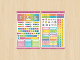 Rainbow Llamas Hobonichi Cousin Monthly Kit (Set of 2)