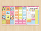 Beach Birds Theme Hobonichi Cousin Weekly Kit (Set of 3)