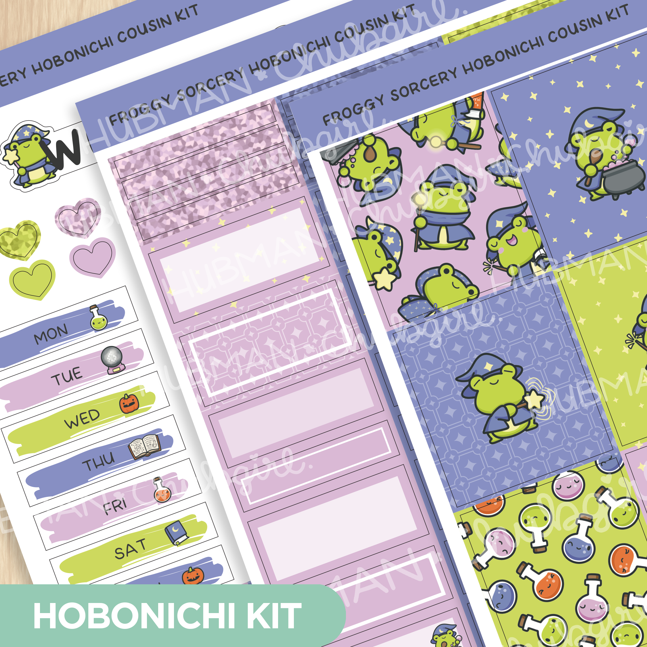 Froggy Sorcery Theme Hobonichi Cousin Weekly Kit (Set of 3)