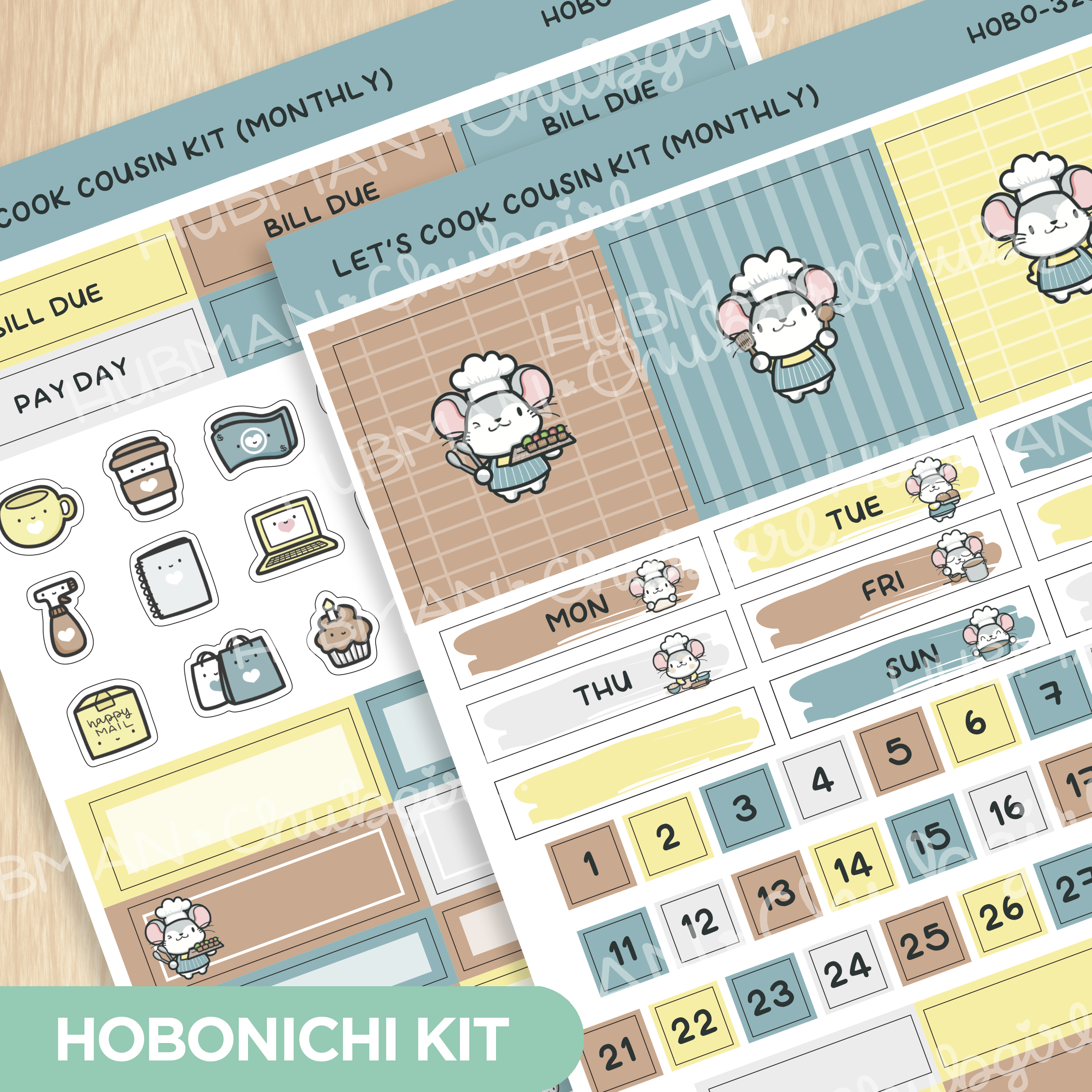 Let's Cook Hobonichi Cousin Monthly Kit (Set of 2)