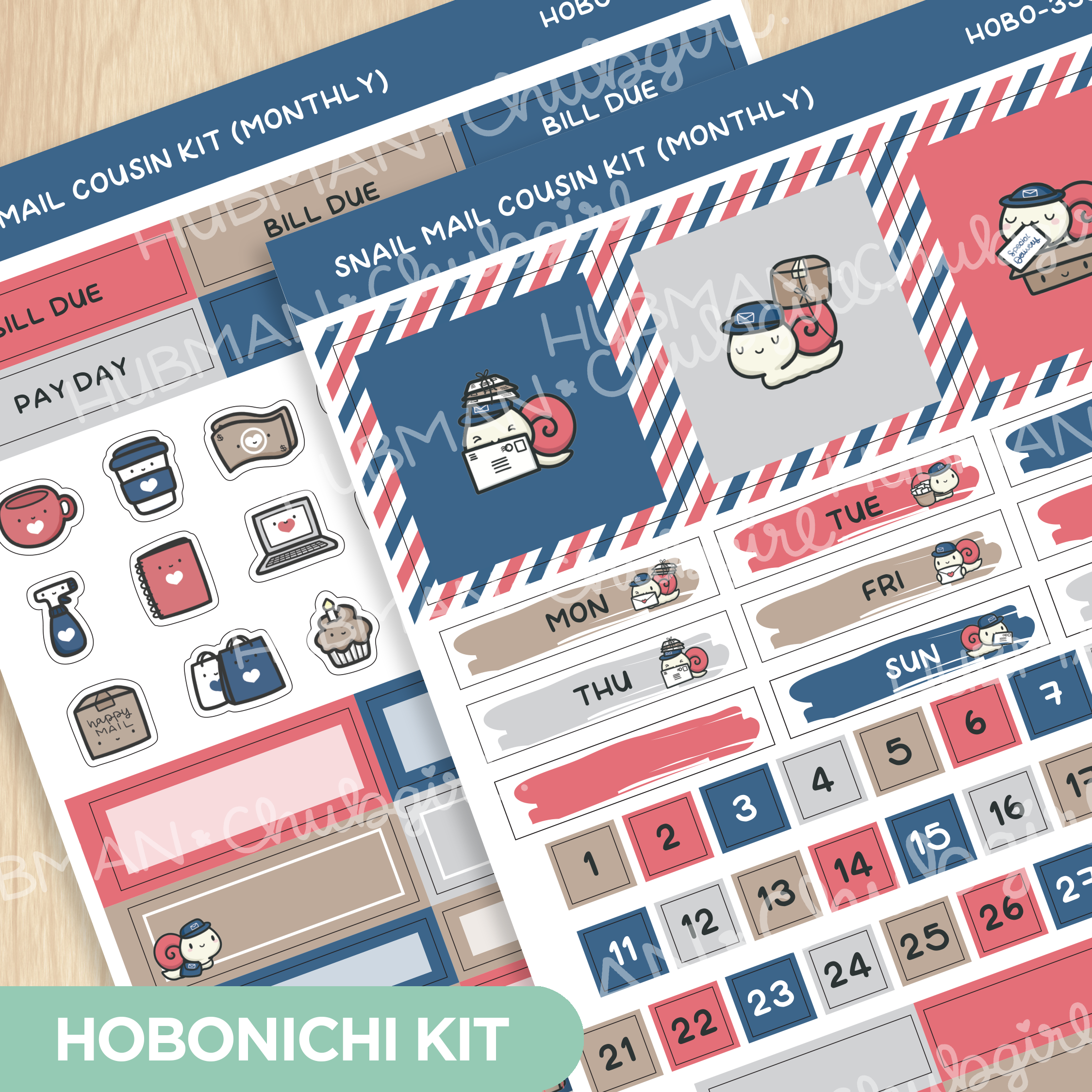 Snail Mail Hobonichi Cousin Monthly Kit (Set of 2)