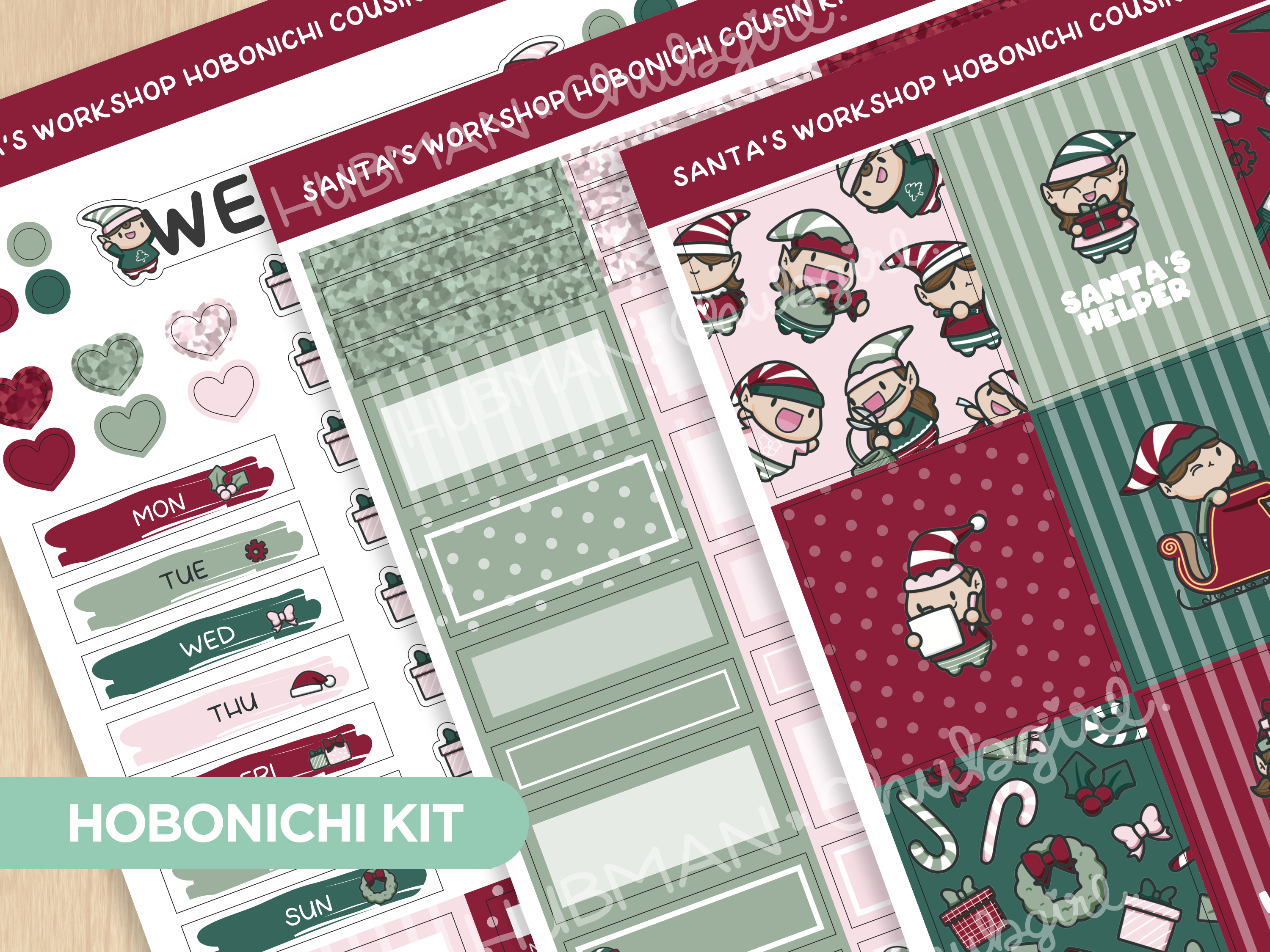 (Pre-order) Santa's Workshop Hobonichi Cousin Weekly Kit (Set of 3)