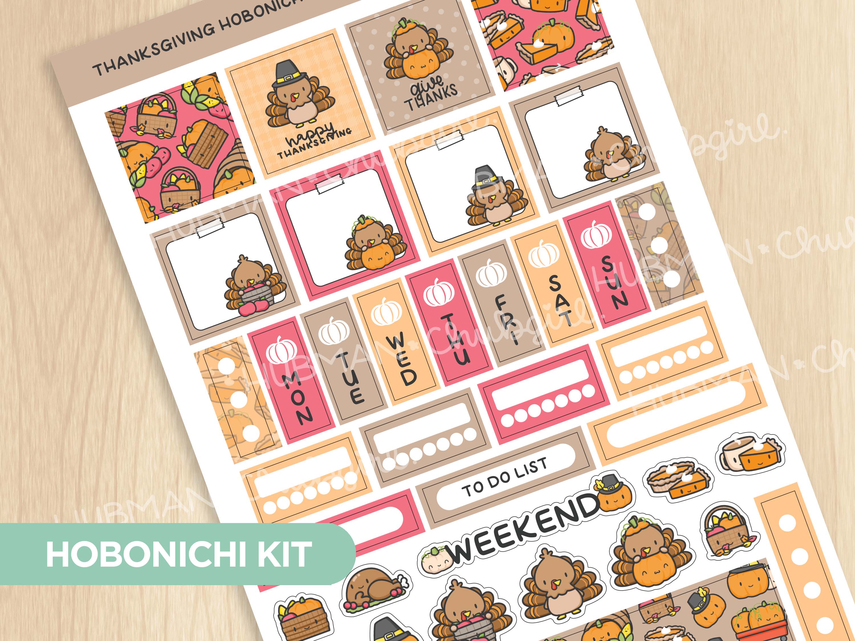 Thanksgiving Theme Hobonichi Weeks Kit