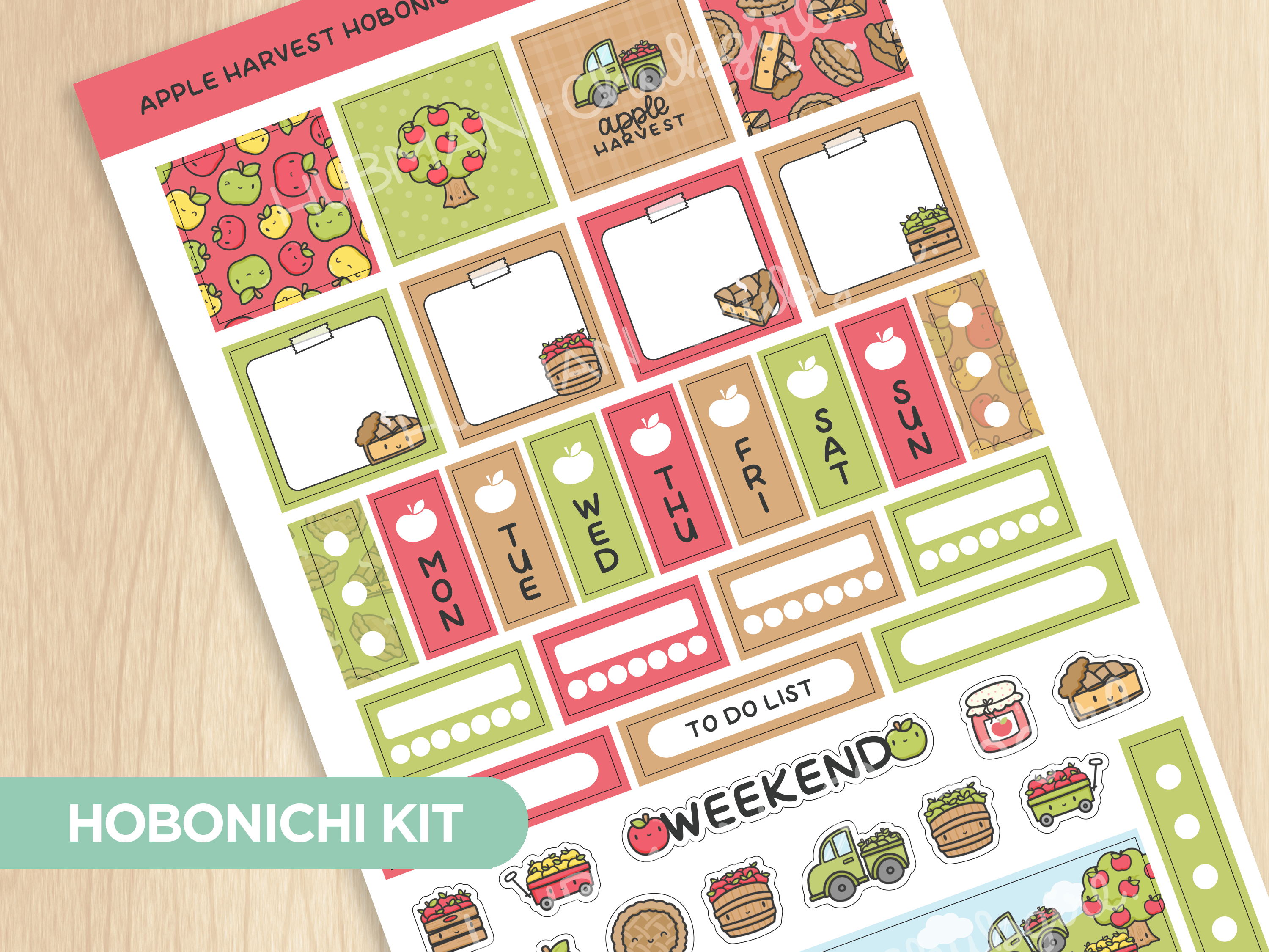 Apple Harvest Theme Hobonichi Weeks Kit