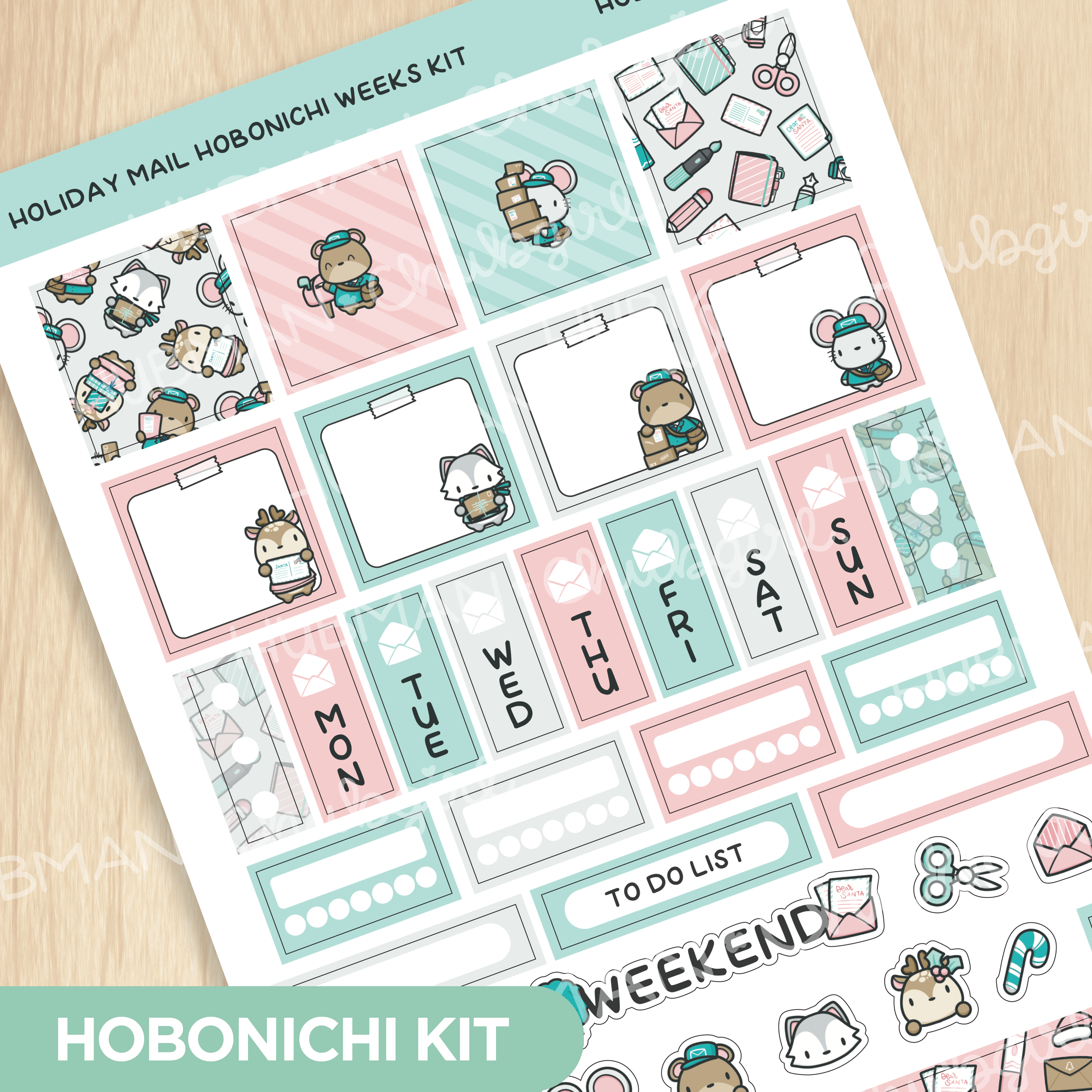Holiday Happy Mail Hobonichi Weeks Kit