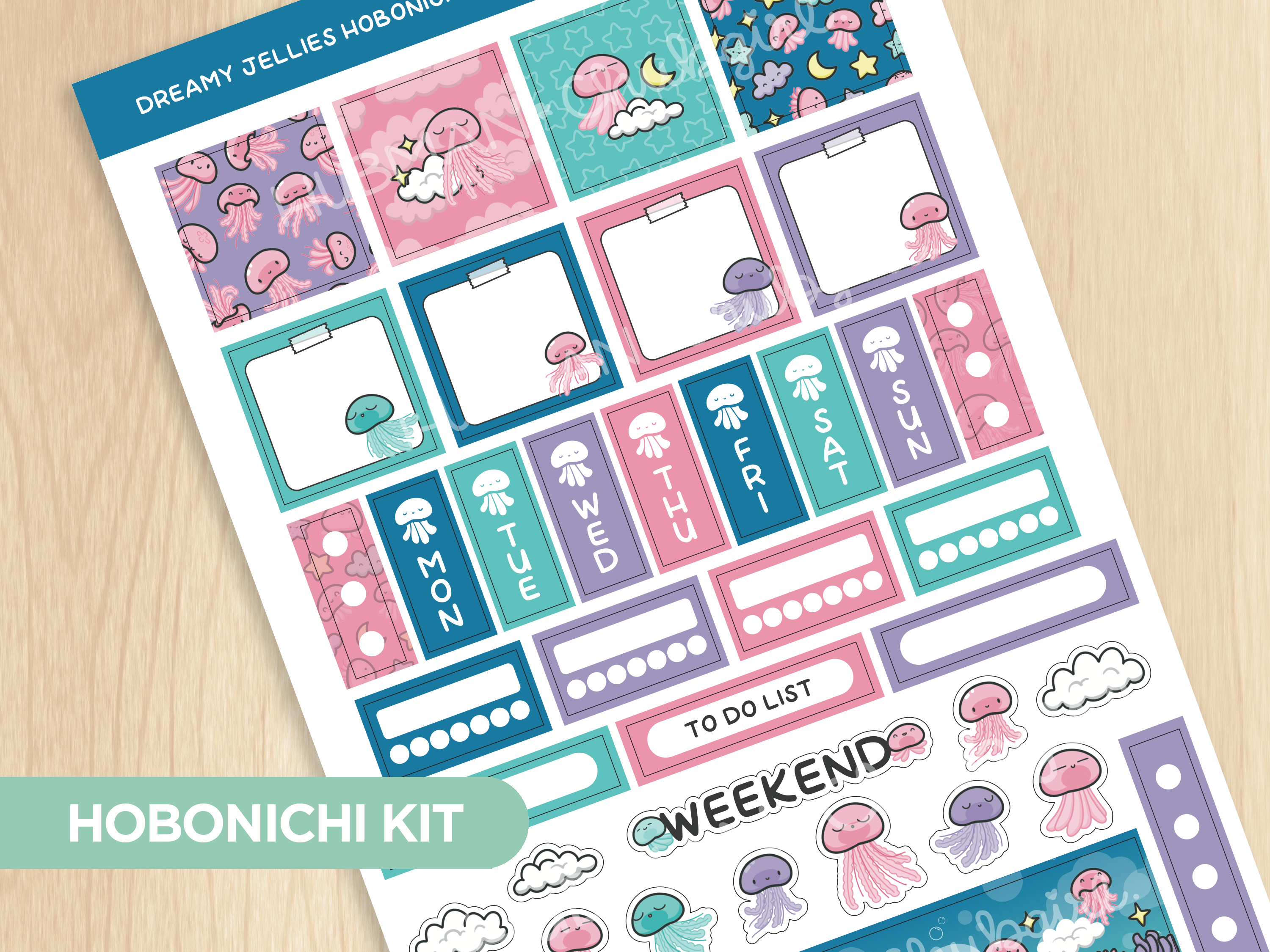 Dreamy Jellies Theme Hobonichi Weeks Kit