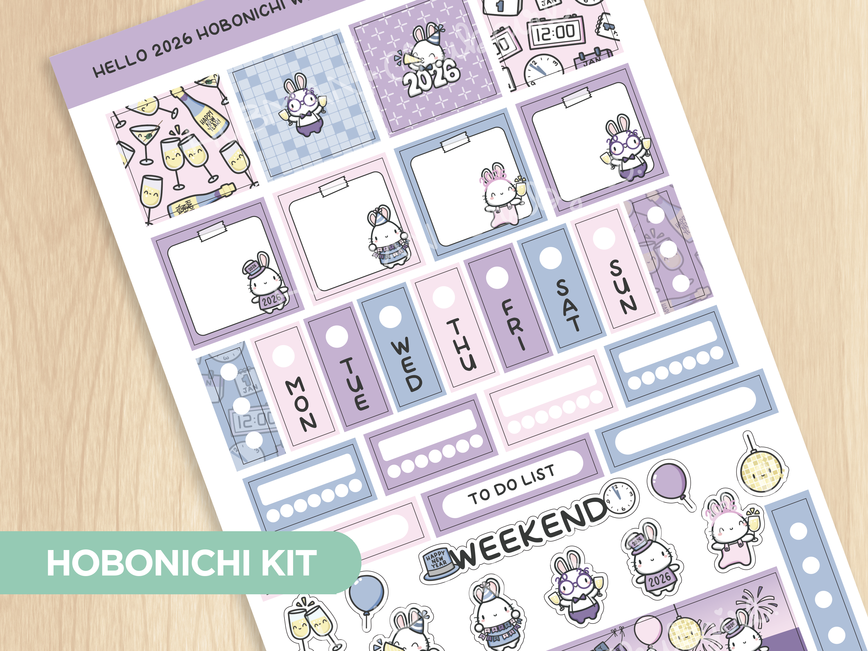 Hello 2026 Theme Hobonichi Weeks Kit