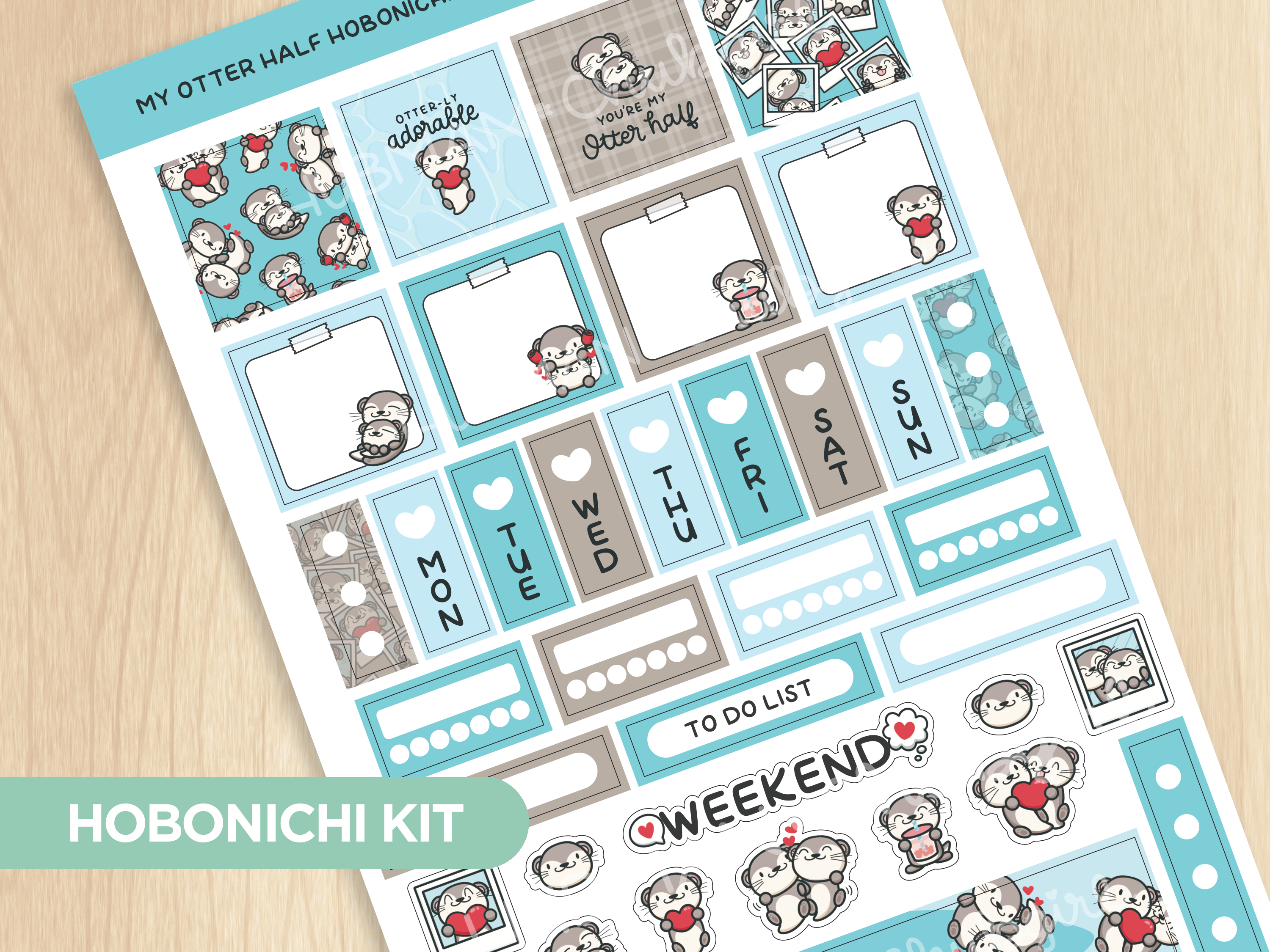 My Otter Half Theme Hobonichi Weeks Kit