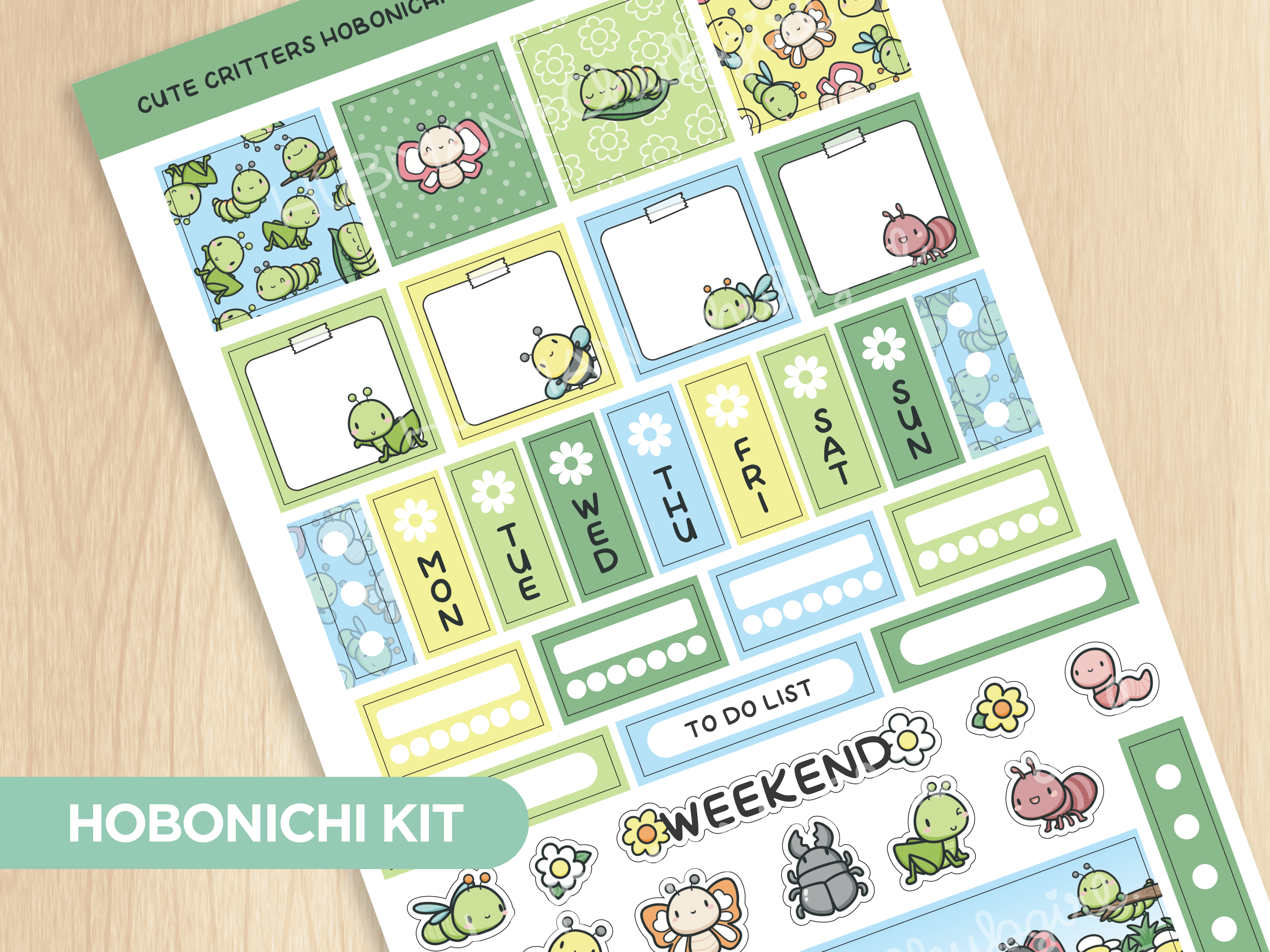 Cute Critters Hobonichi Weeks Kit