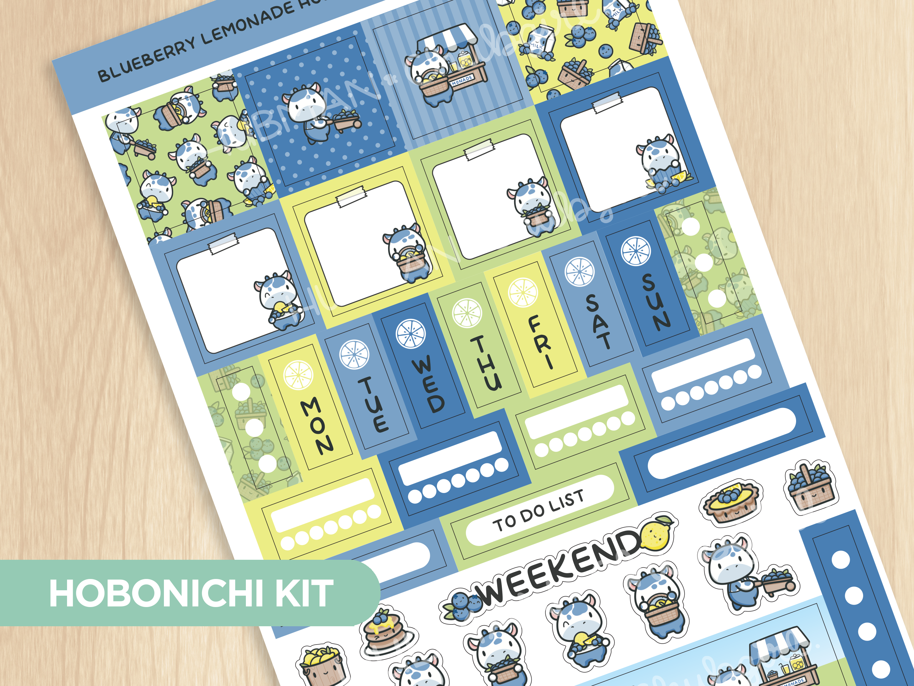 Blueberry Lemonade Hobonichi Weeks Kit