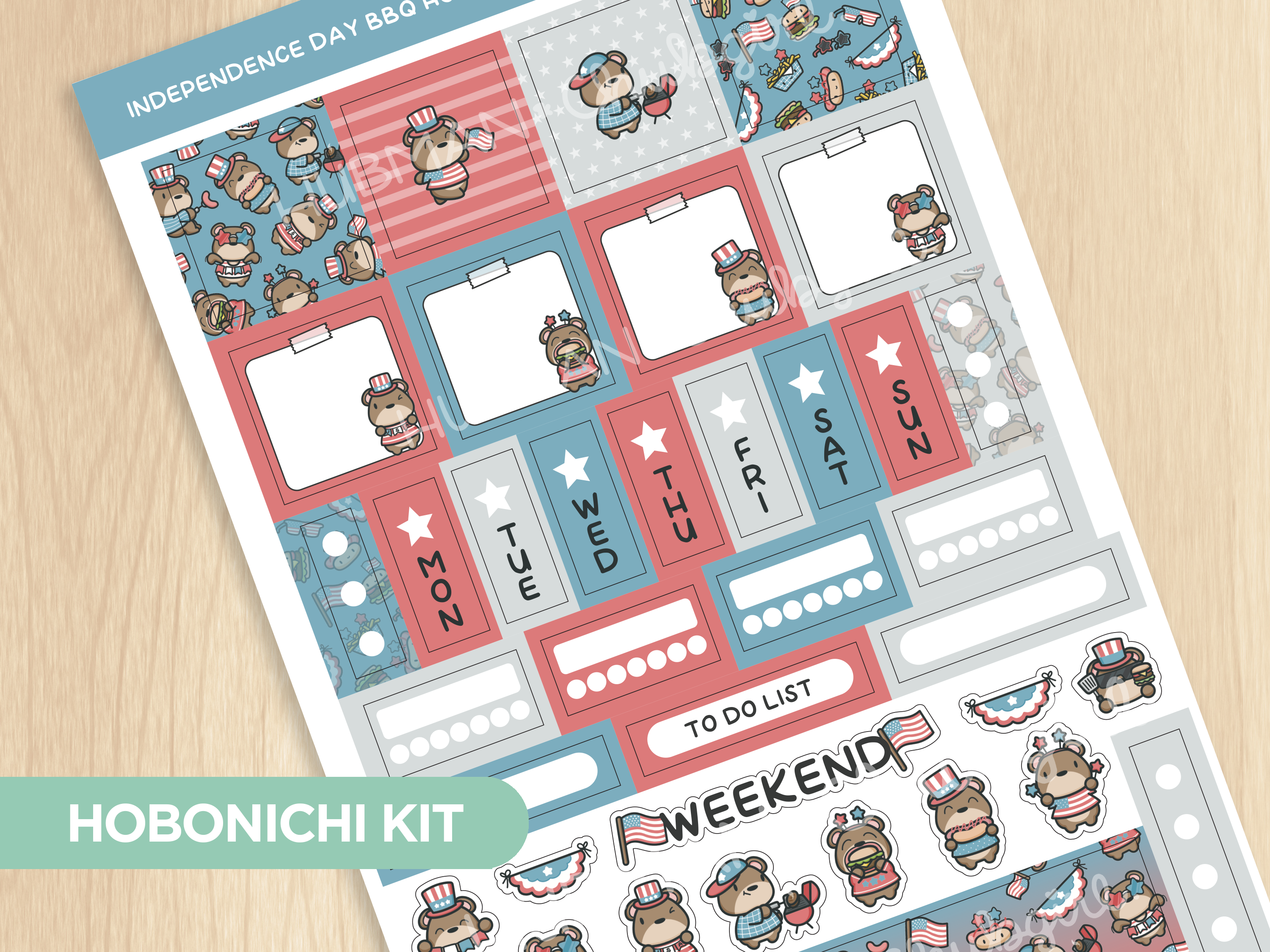 Independence Day BBQ Hobonichi Weeks Kit