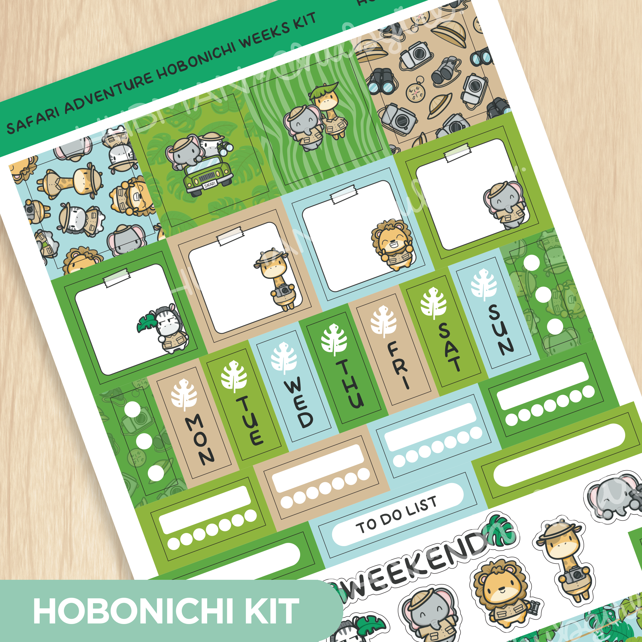 Safari Adventure Hobonichi Weeks Kit