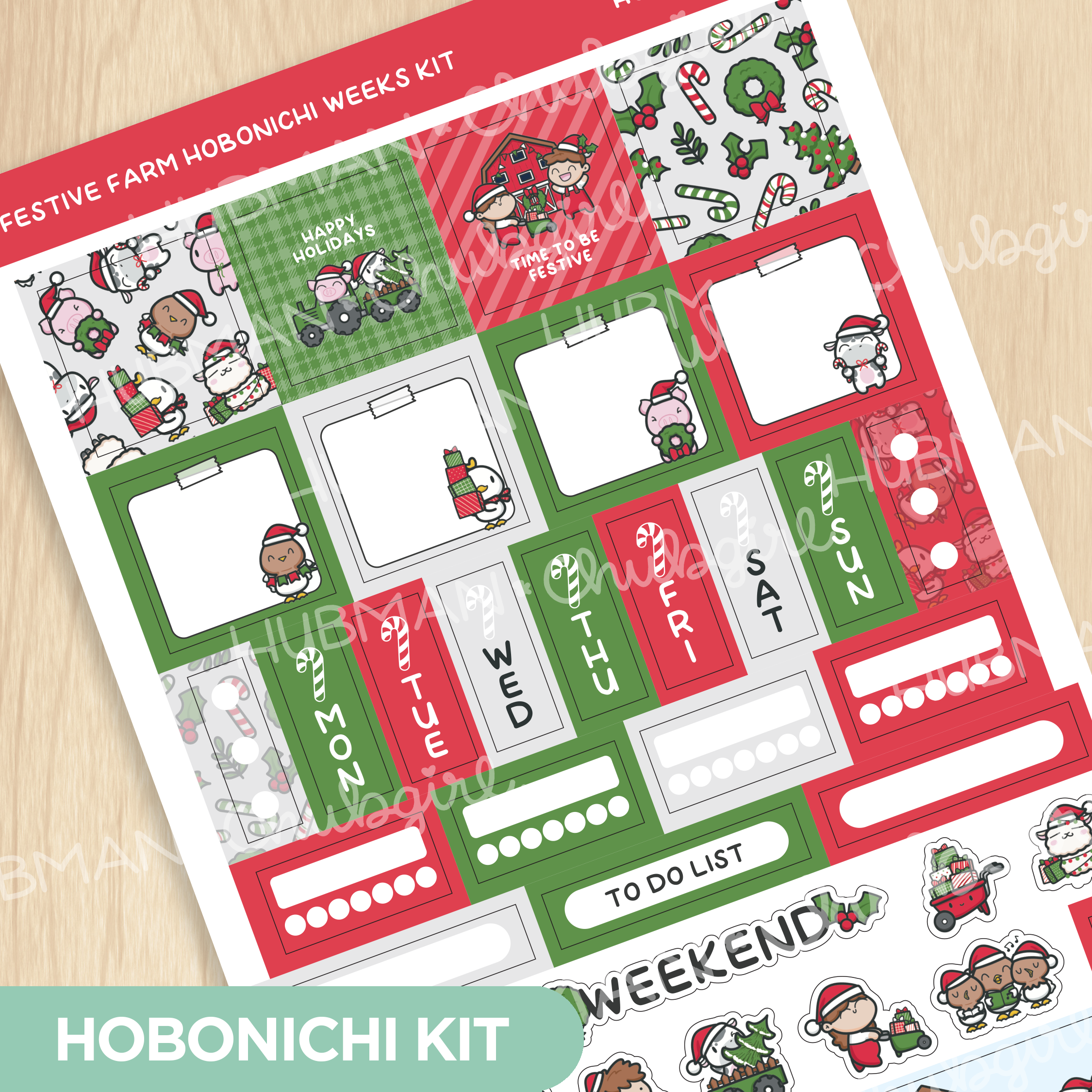Festive Farm Hobonichi Weeks Kit
