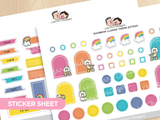 Rainbow Llamas Journaling Extras Sticker Set