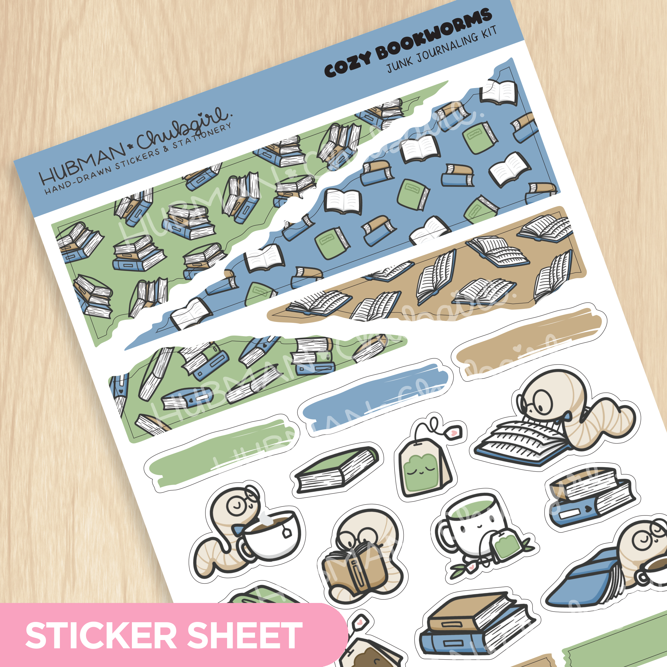Cozy Bookworms Days Junk Journaling Kit