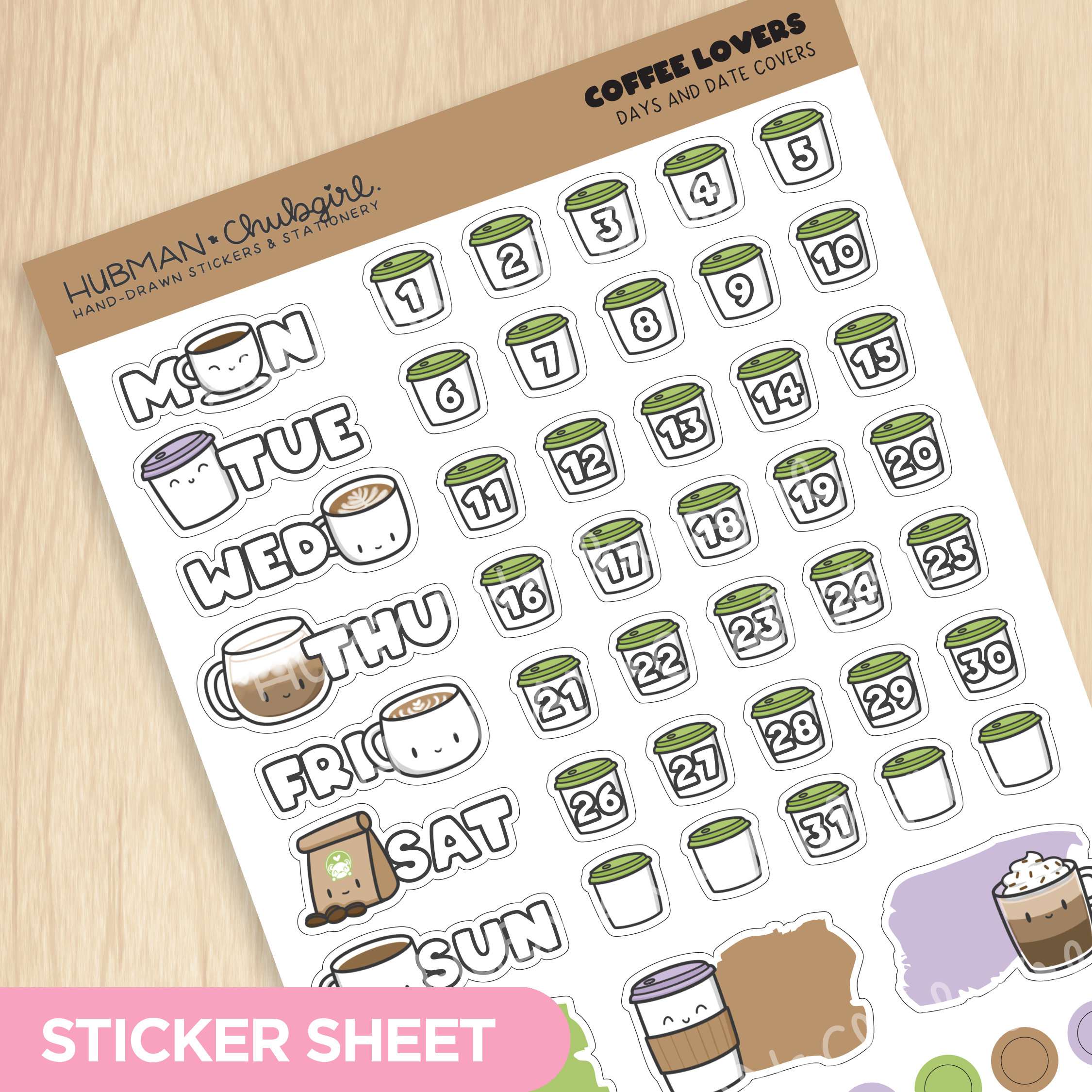 Coffee Lovers Days and Date Covers