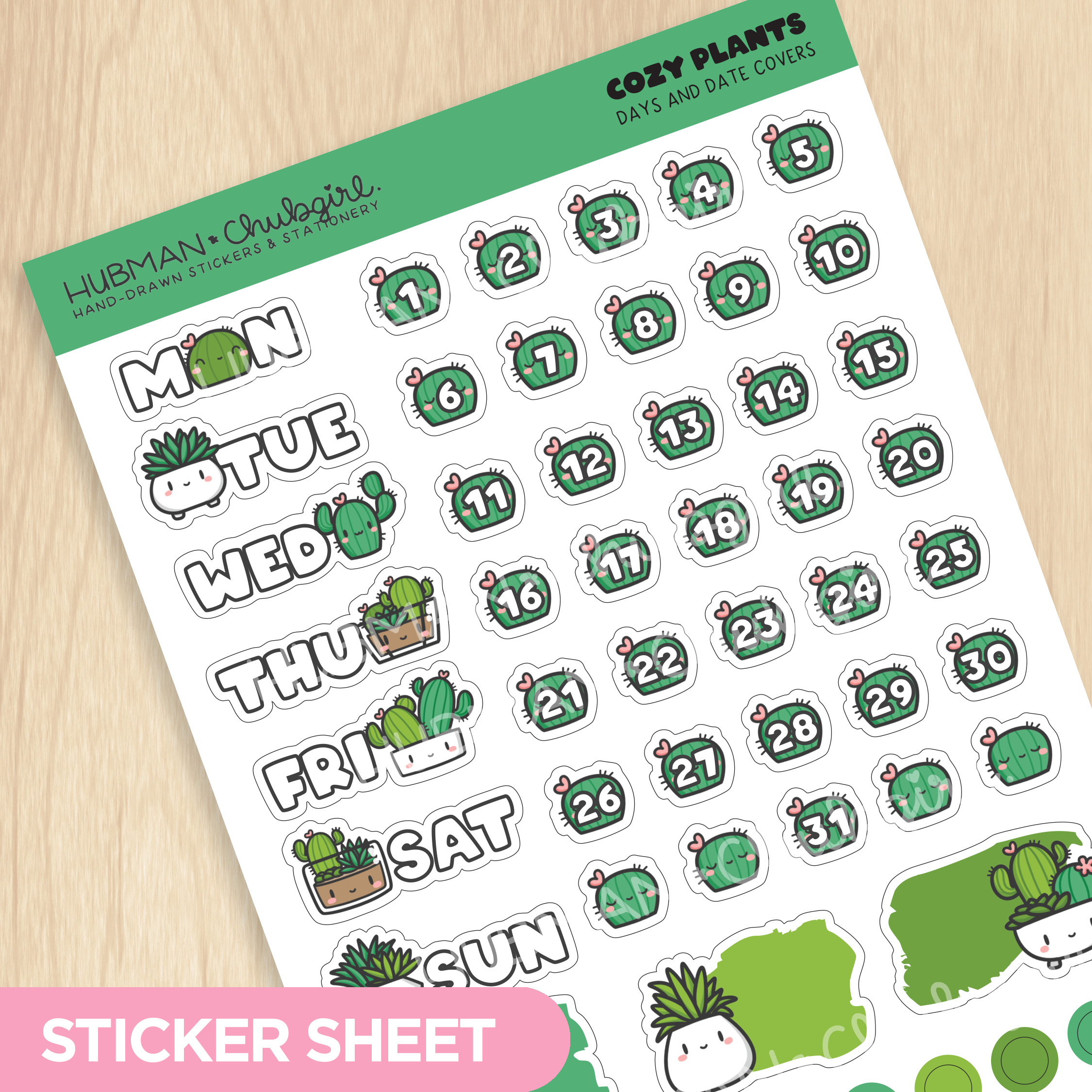 Cozy Plants Days and Date Covers
